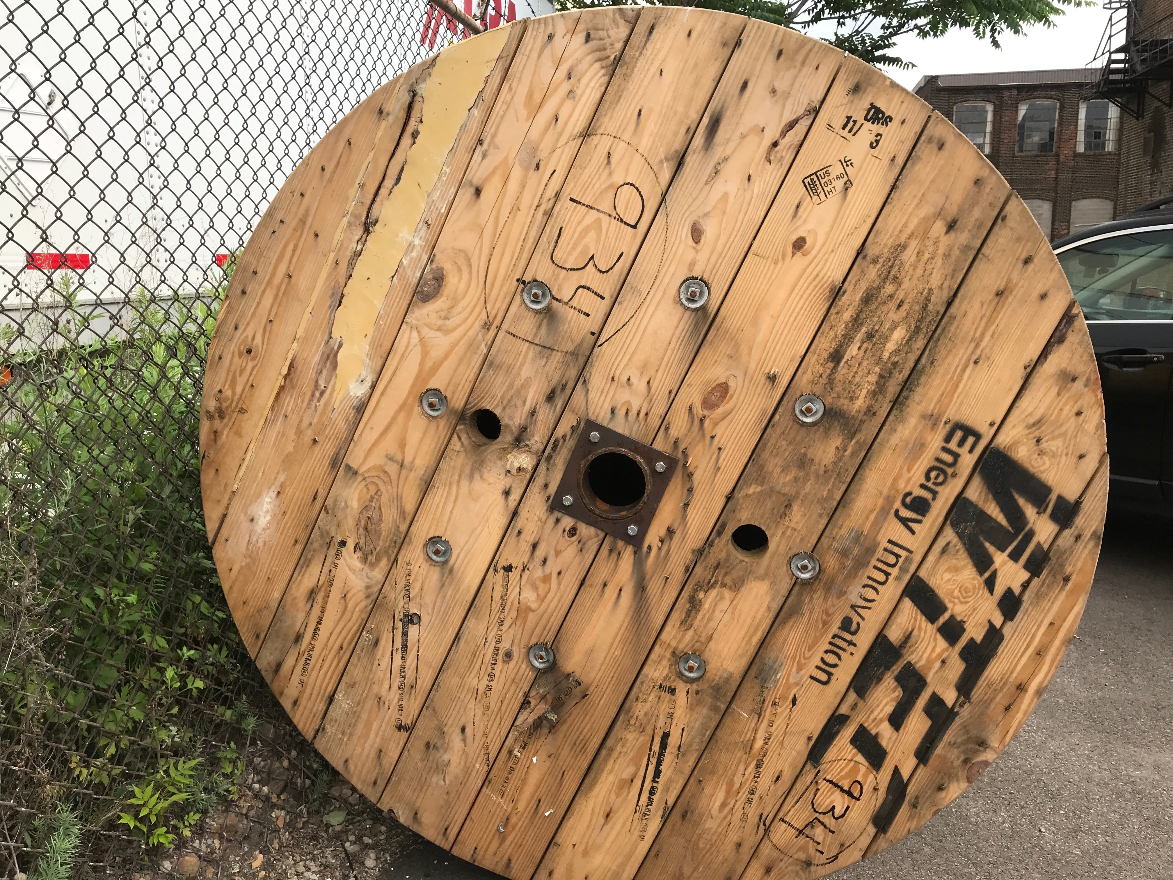 Wood wire spool