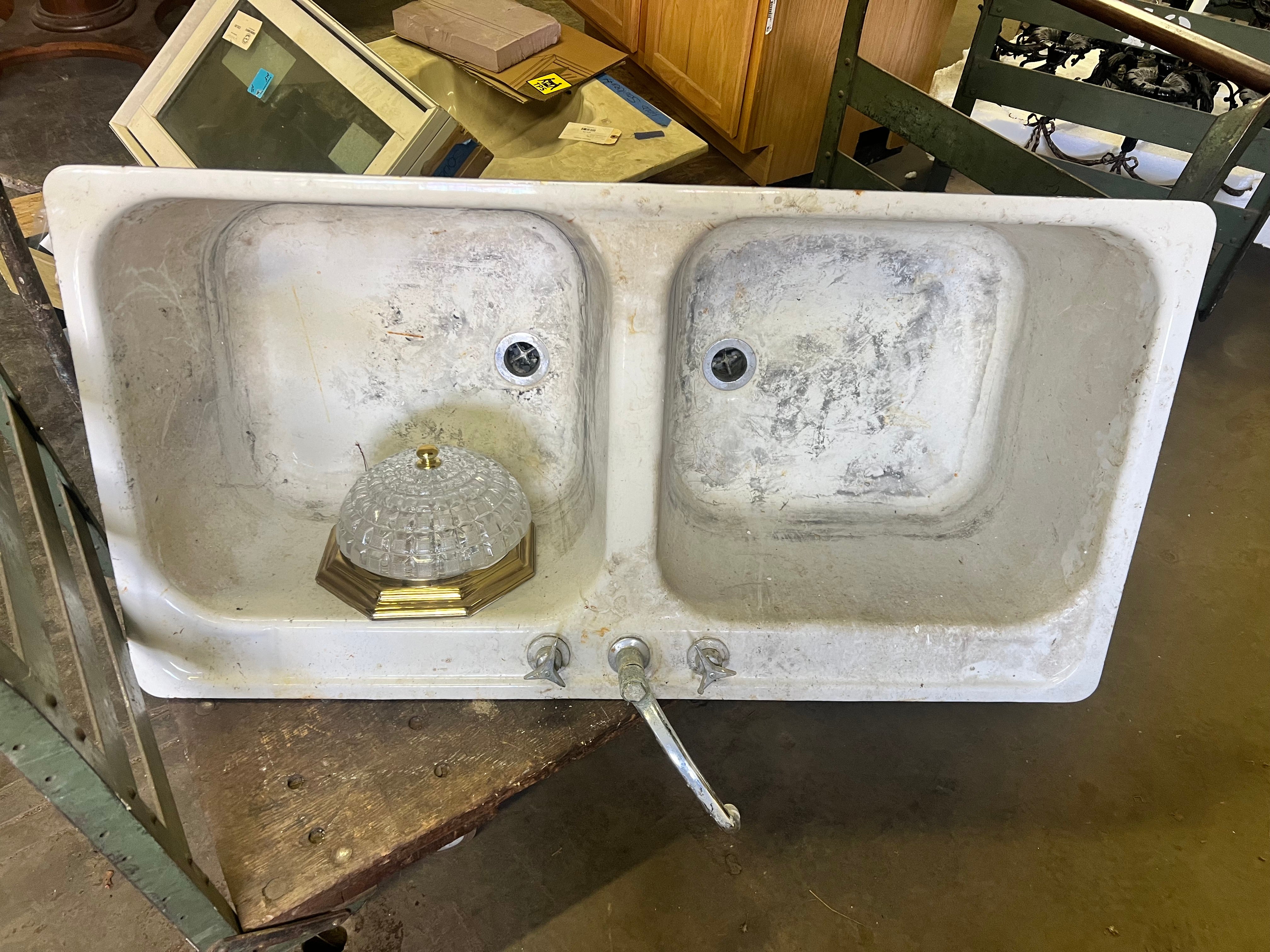 Double Cast Iron Sink