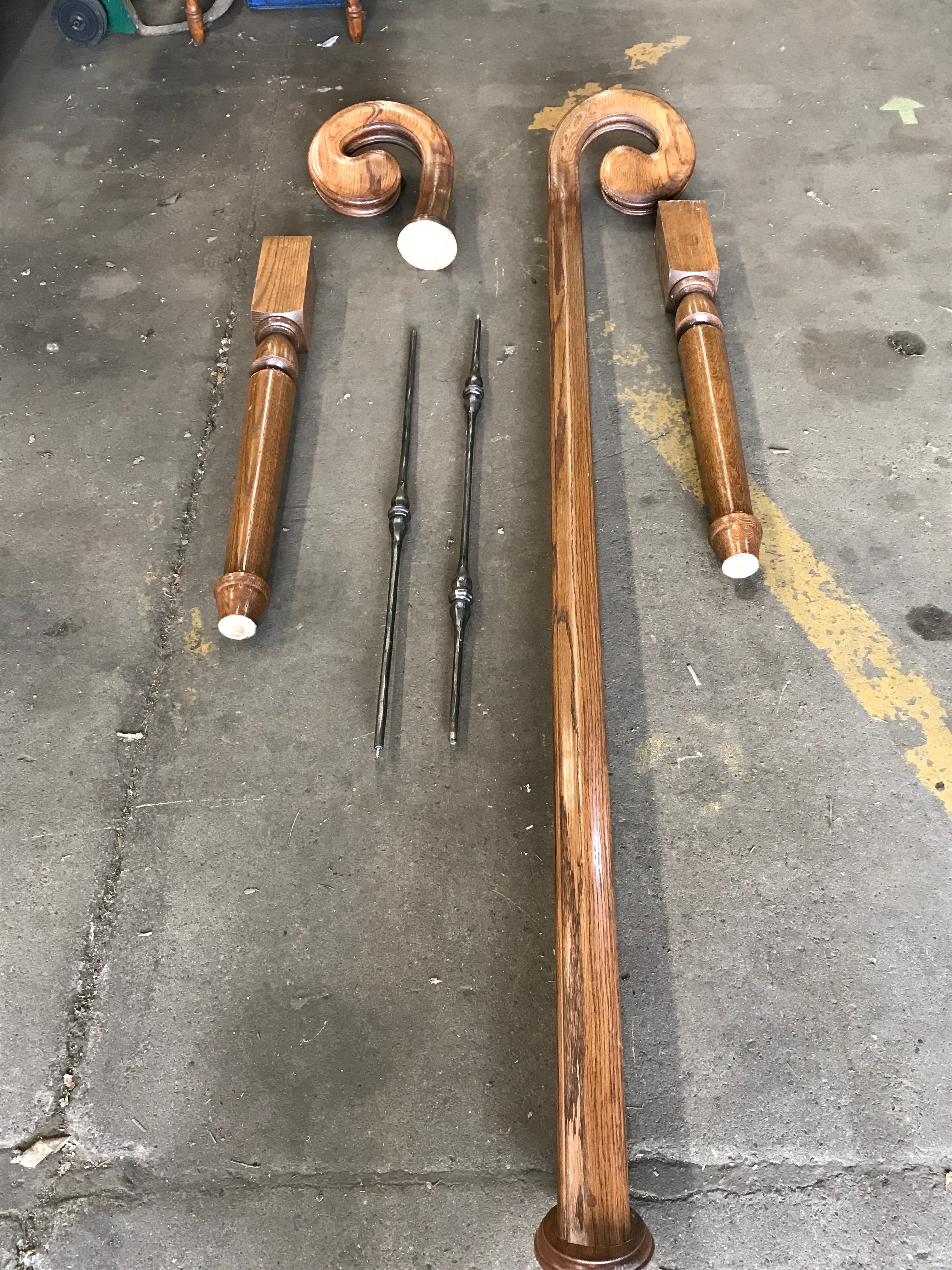 Stair handrail set