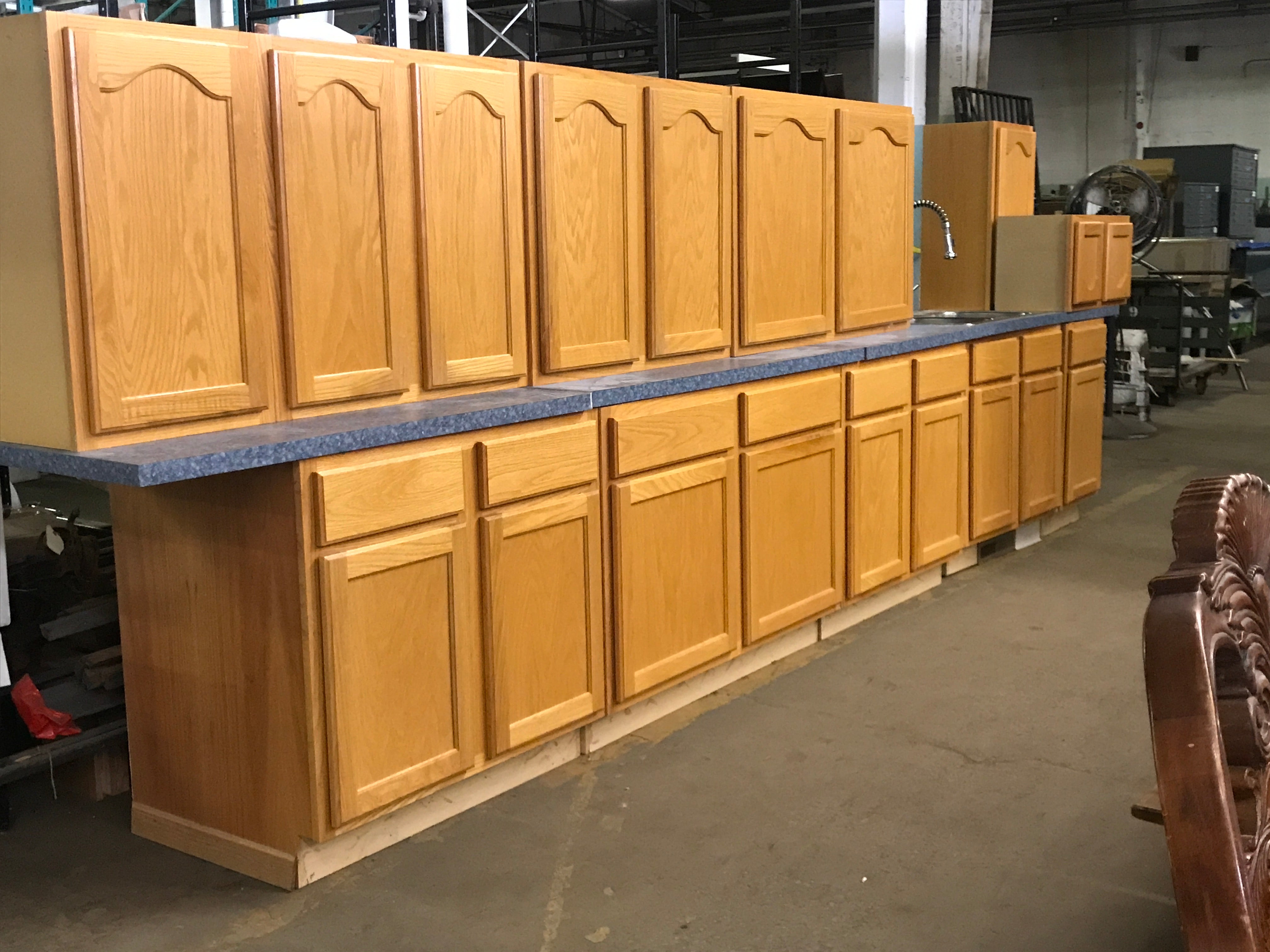 Oak stained Cabinet set