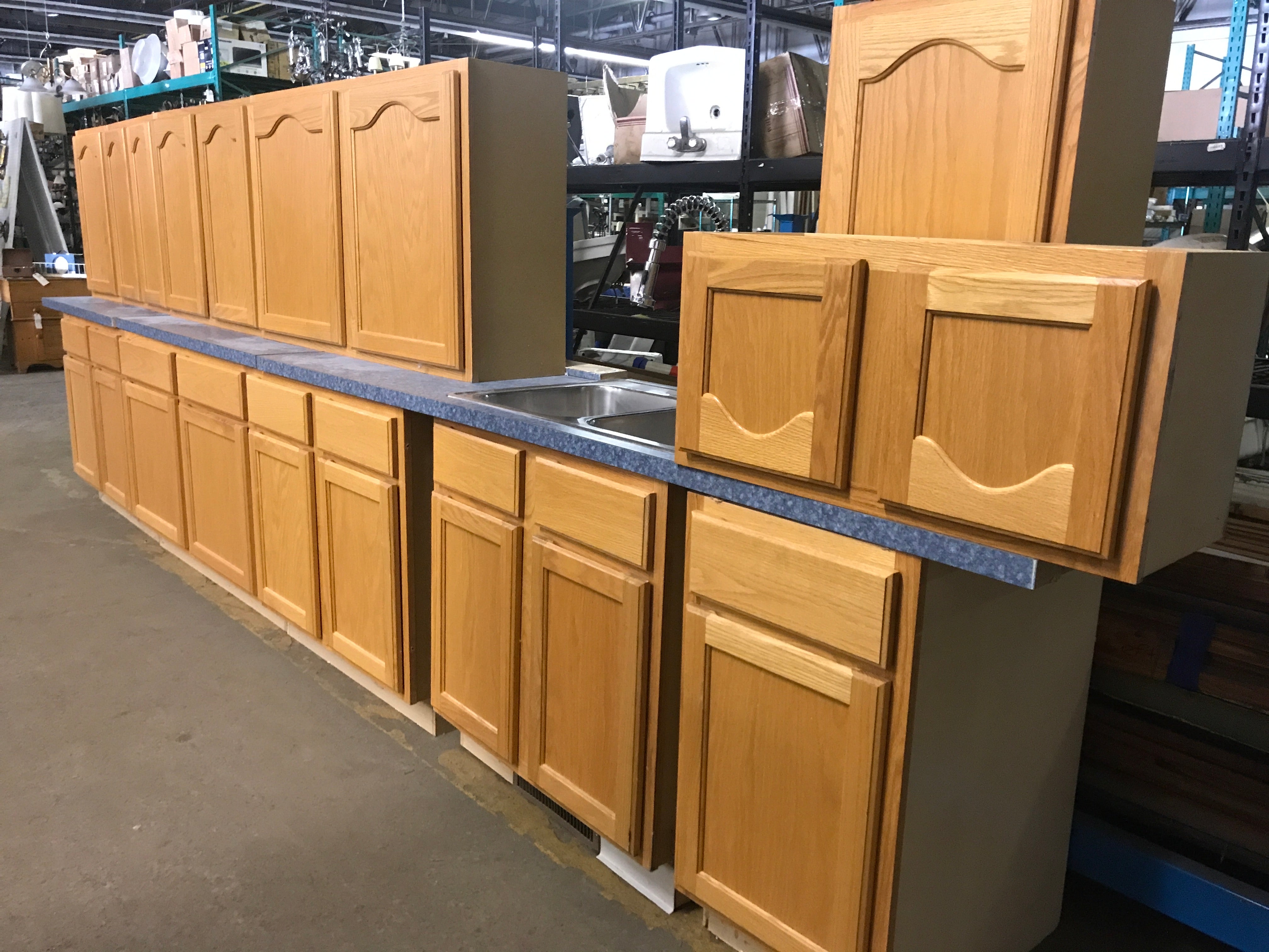 Oak stained Cabinet set