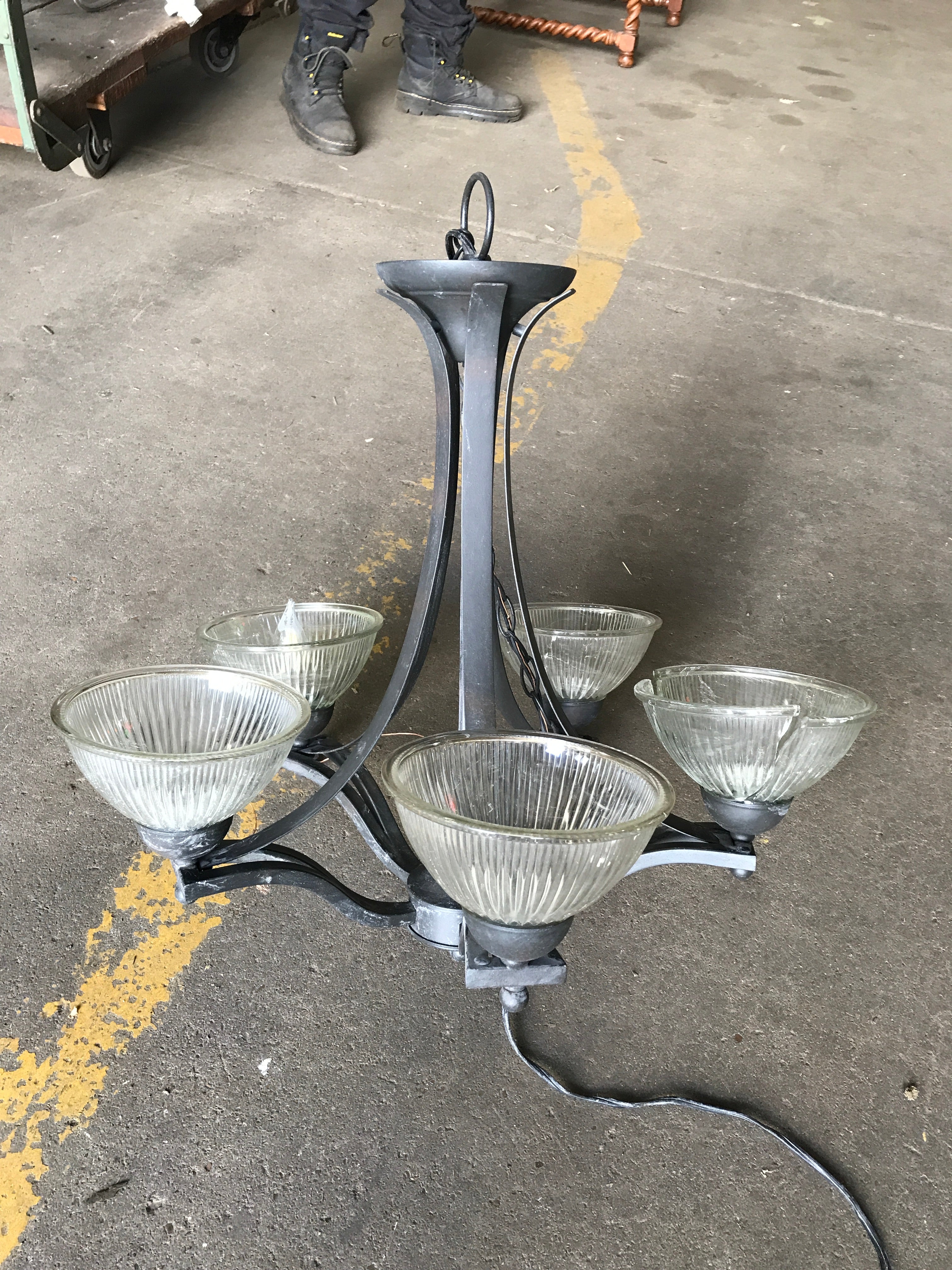 Five lite chandelier