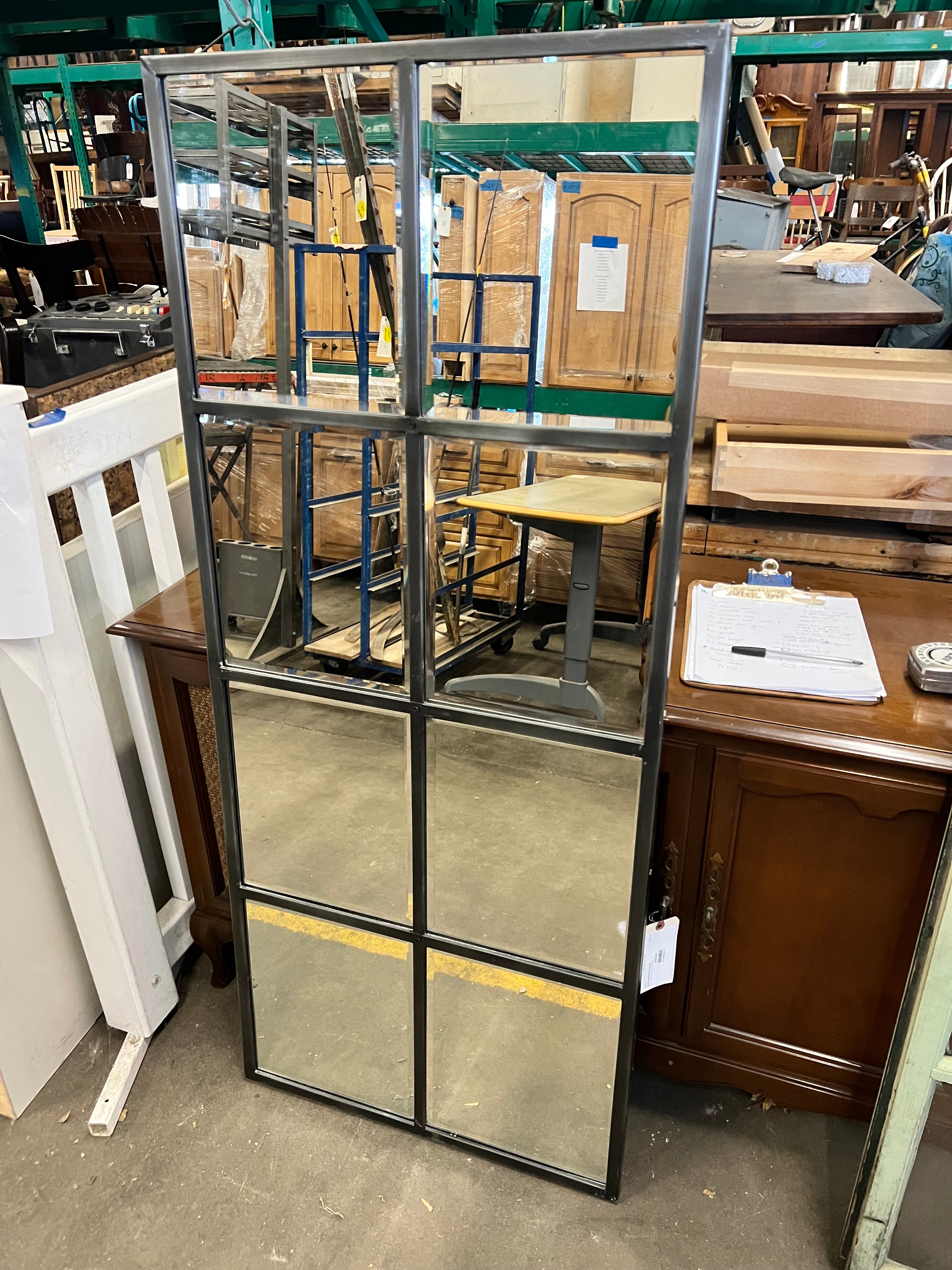 Steel 8 Pane Mirror