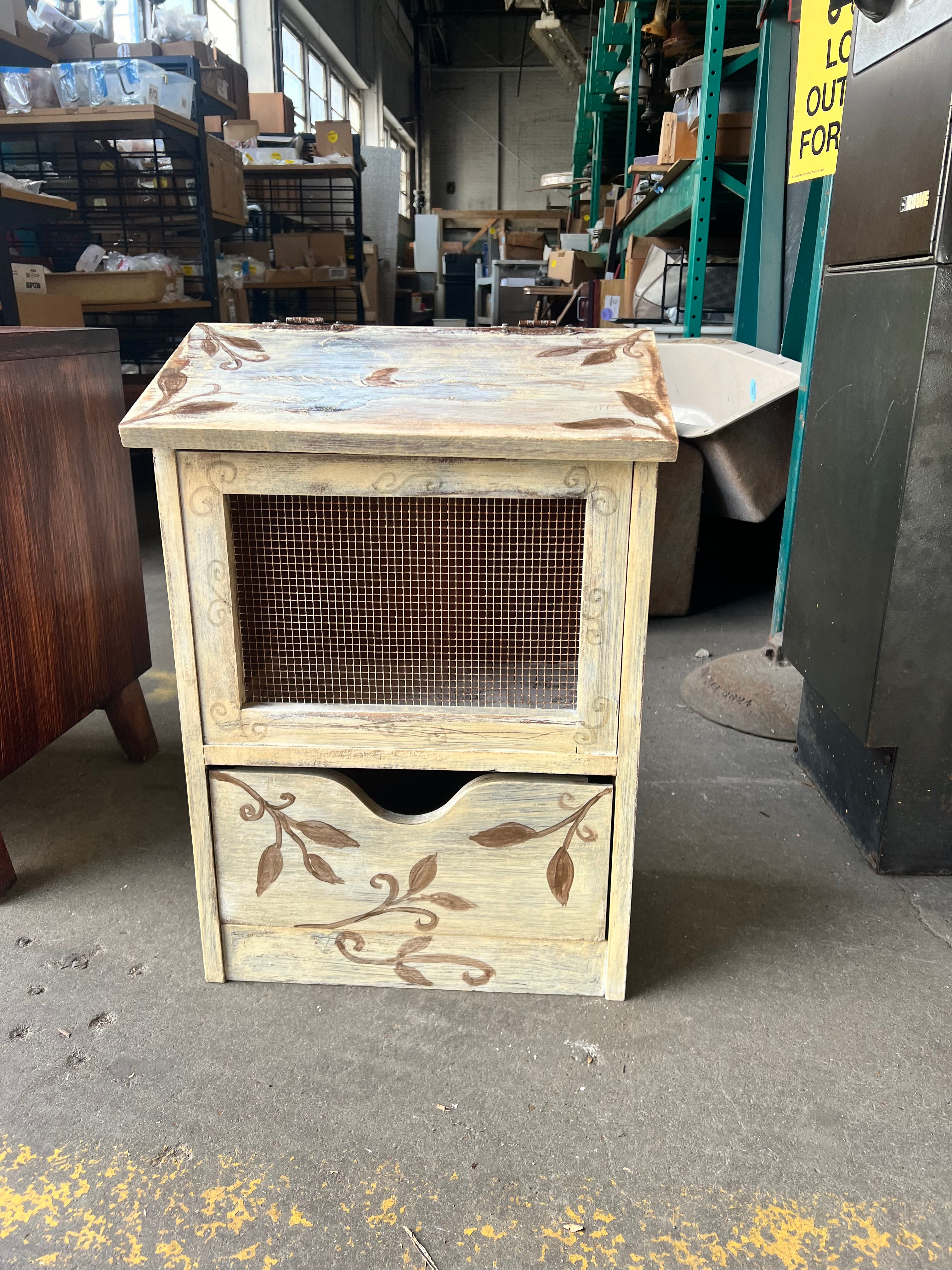 Painted Potato Bin