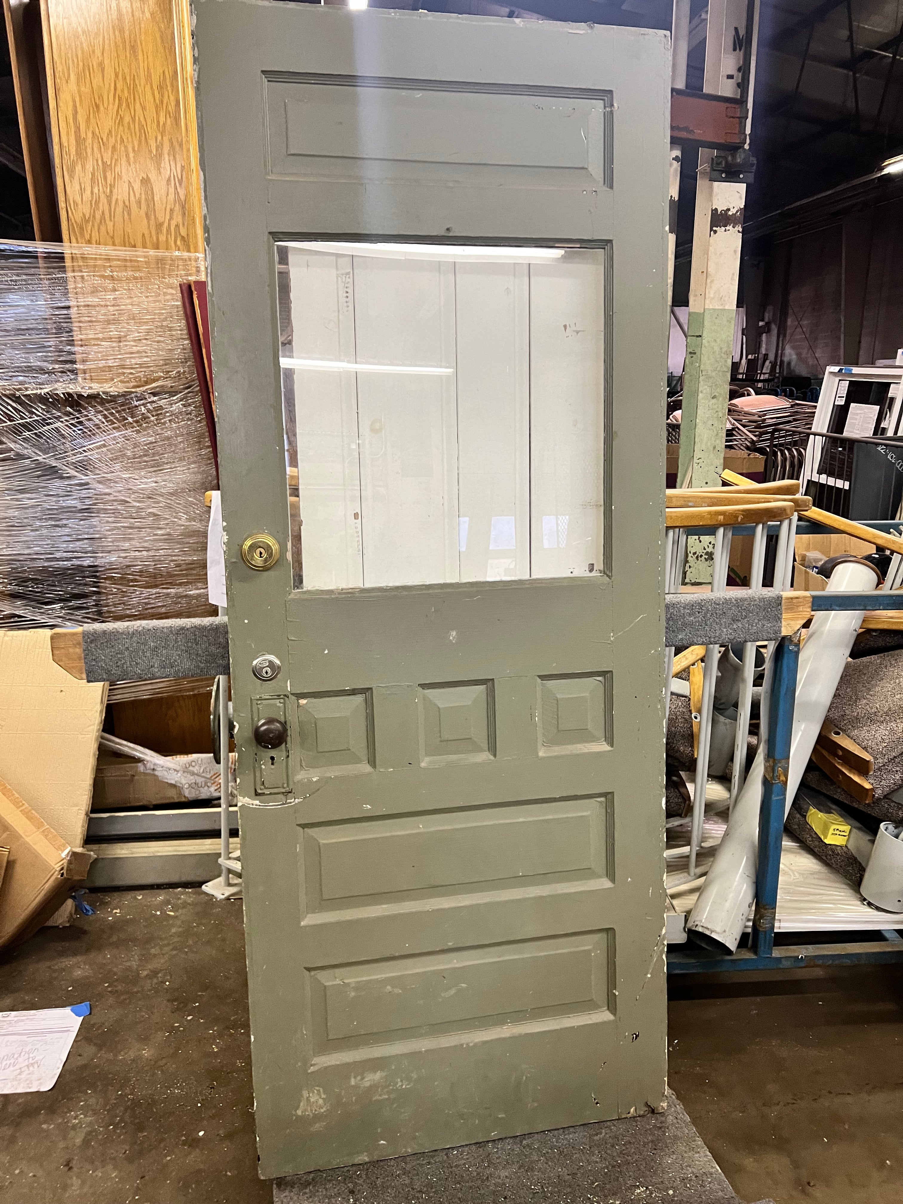 6 Panel Painted Door w Glass