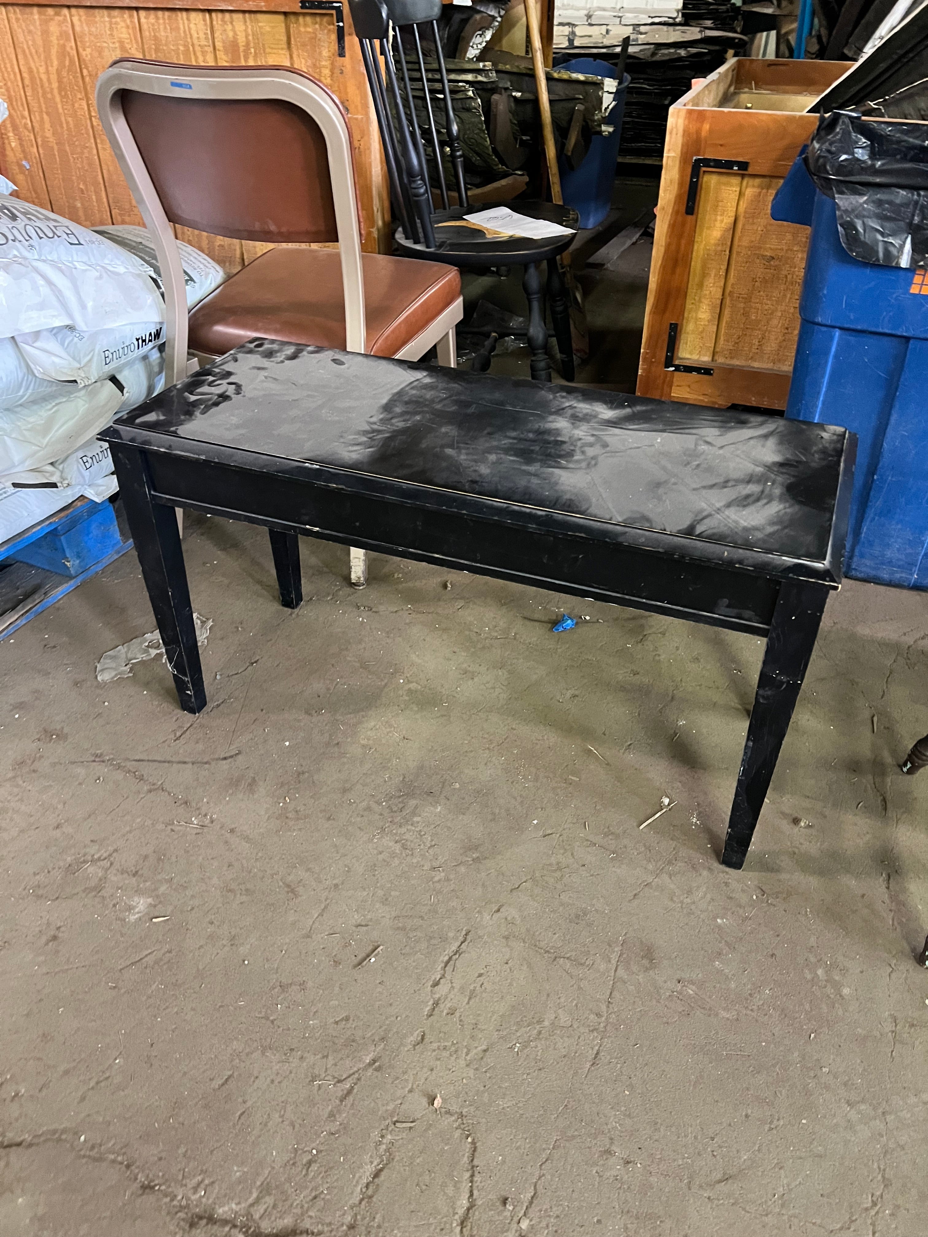 Painted Wood Piano Bench