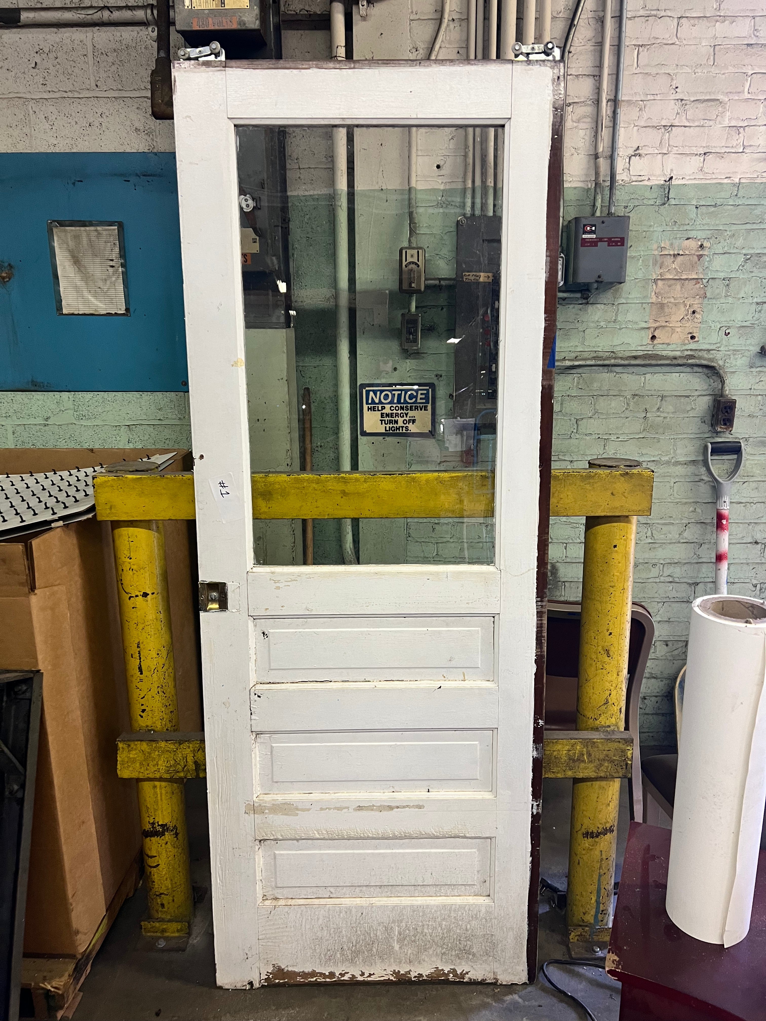 Painted 3 Panel Glass Sliding Door