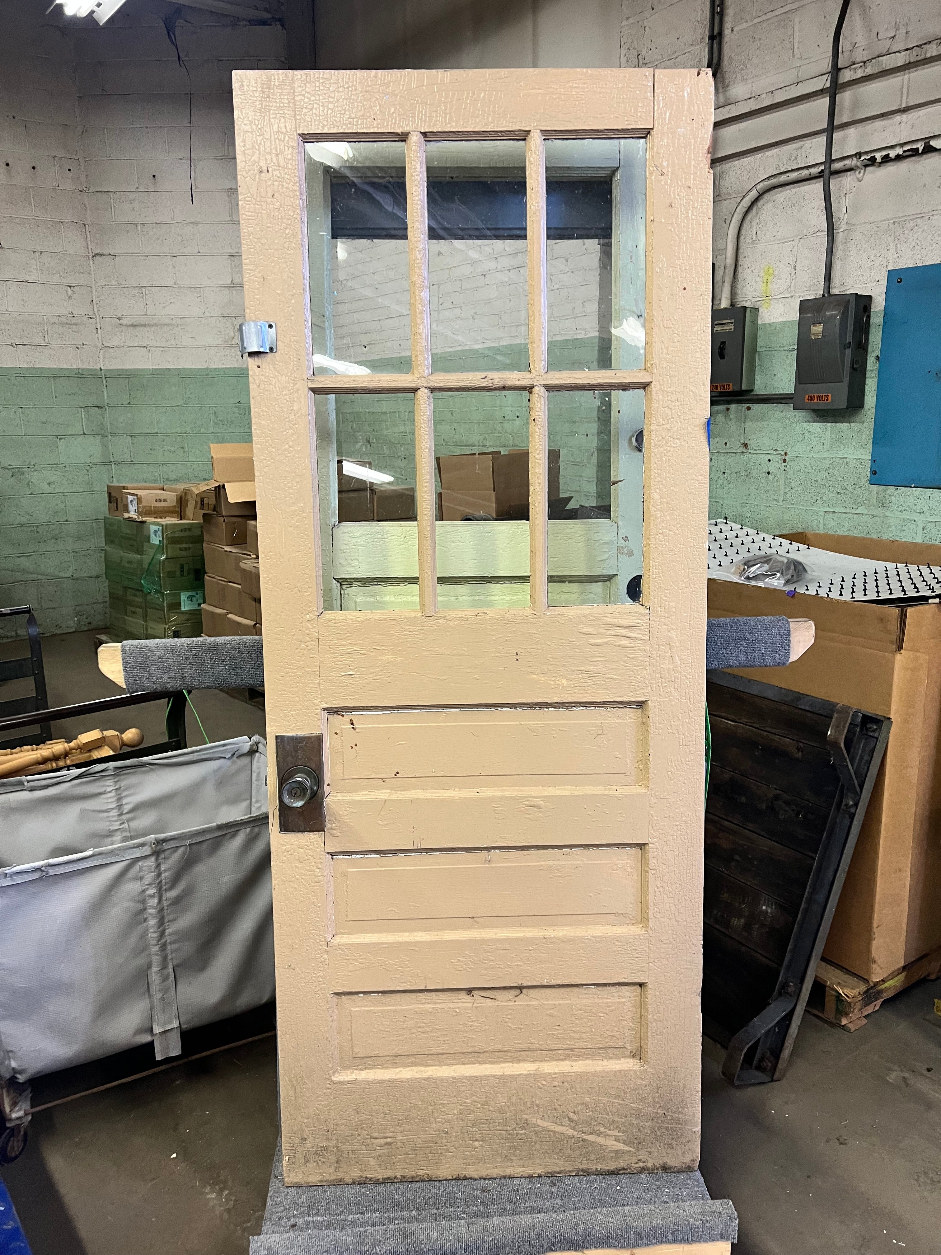 3 Panel Painted Entry Glass Door