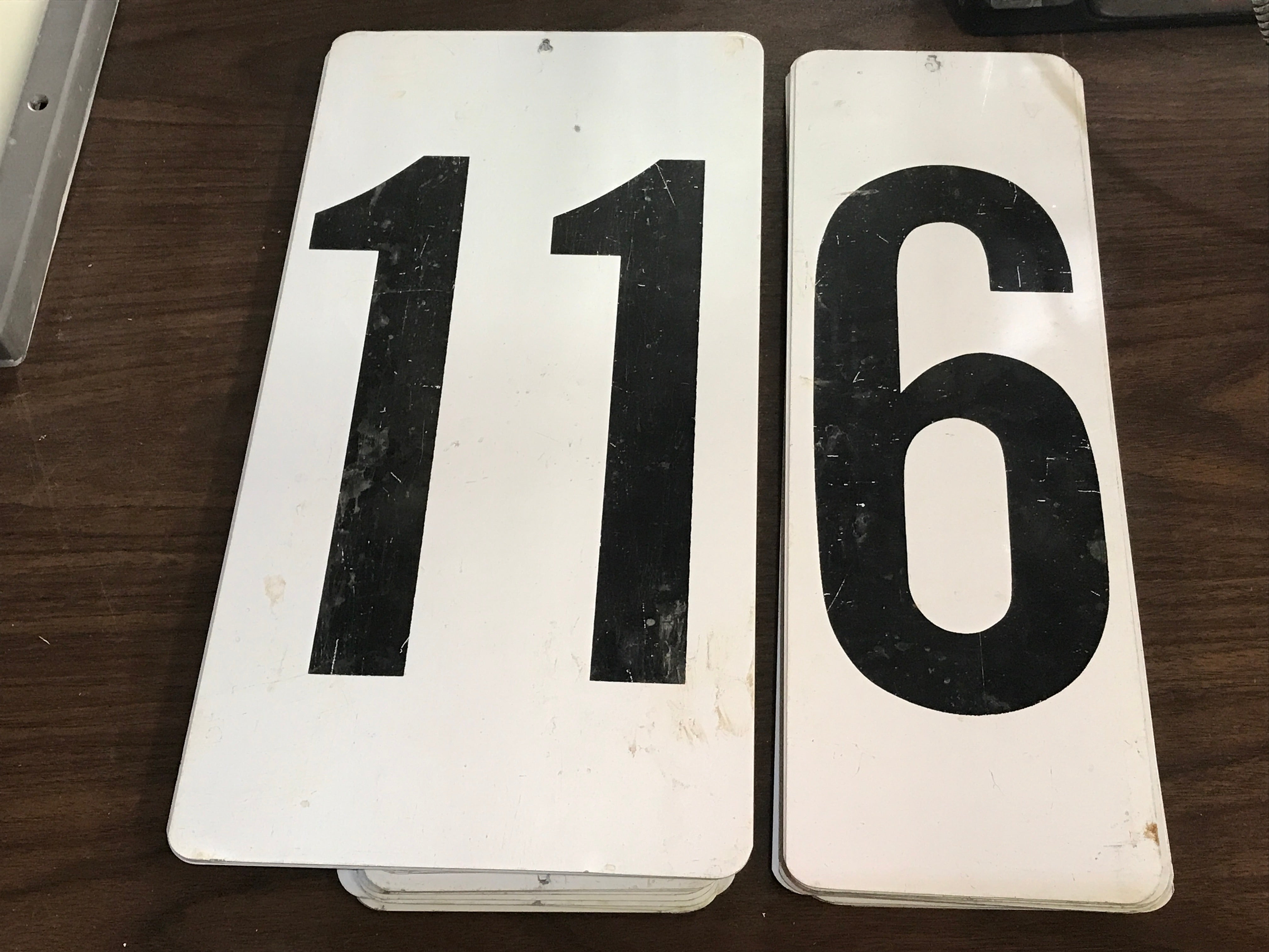 Set of Baseball Numeral Panels