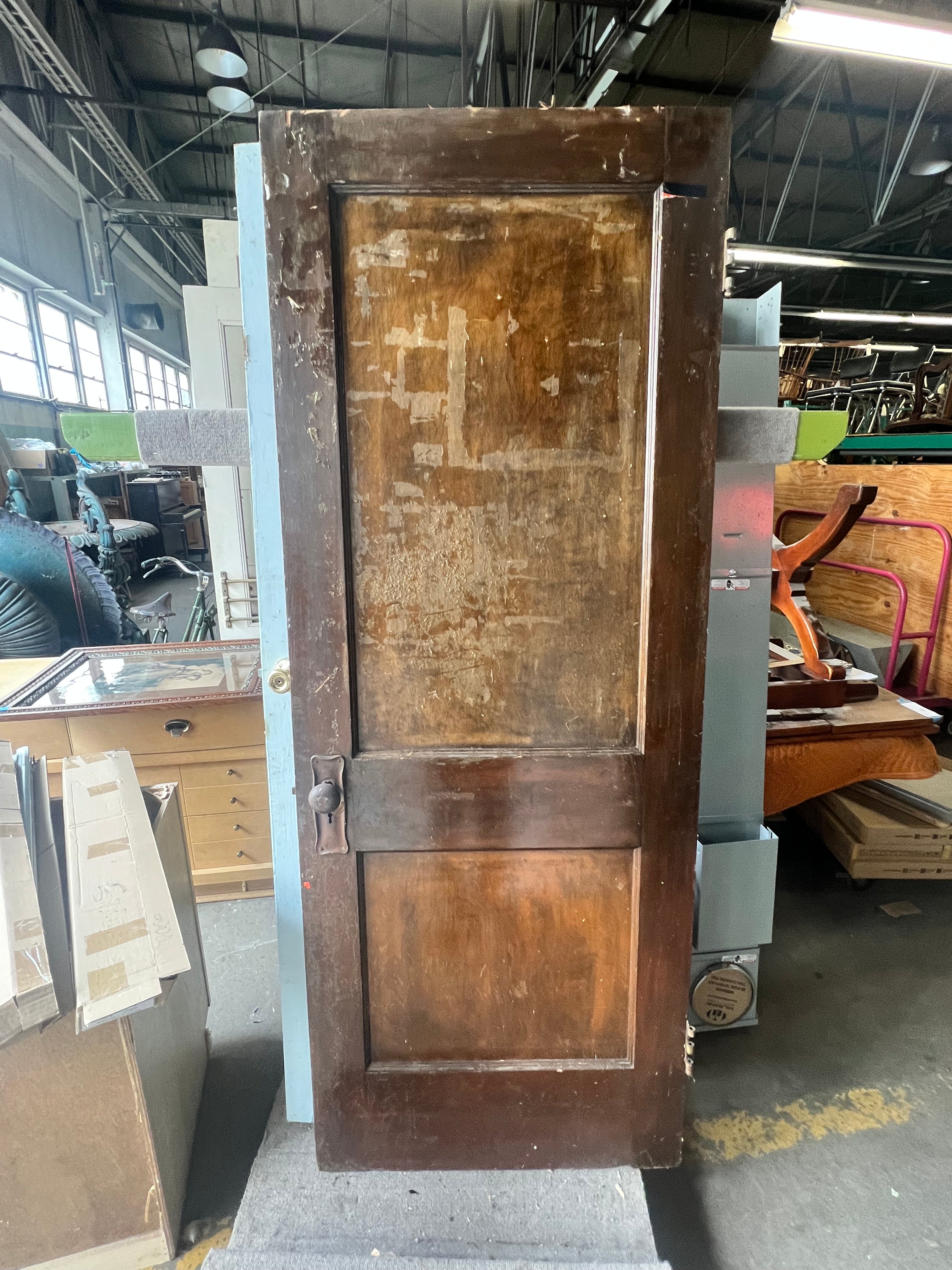 Stained Two Panel Door
