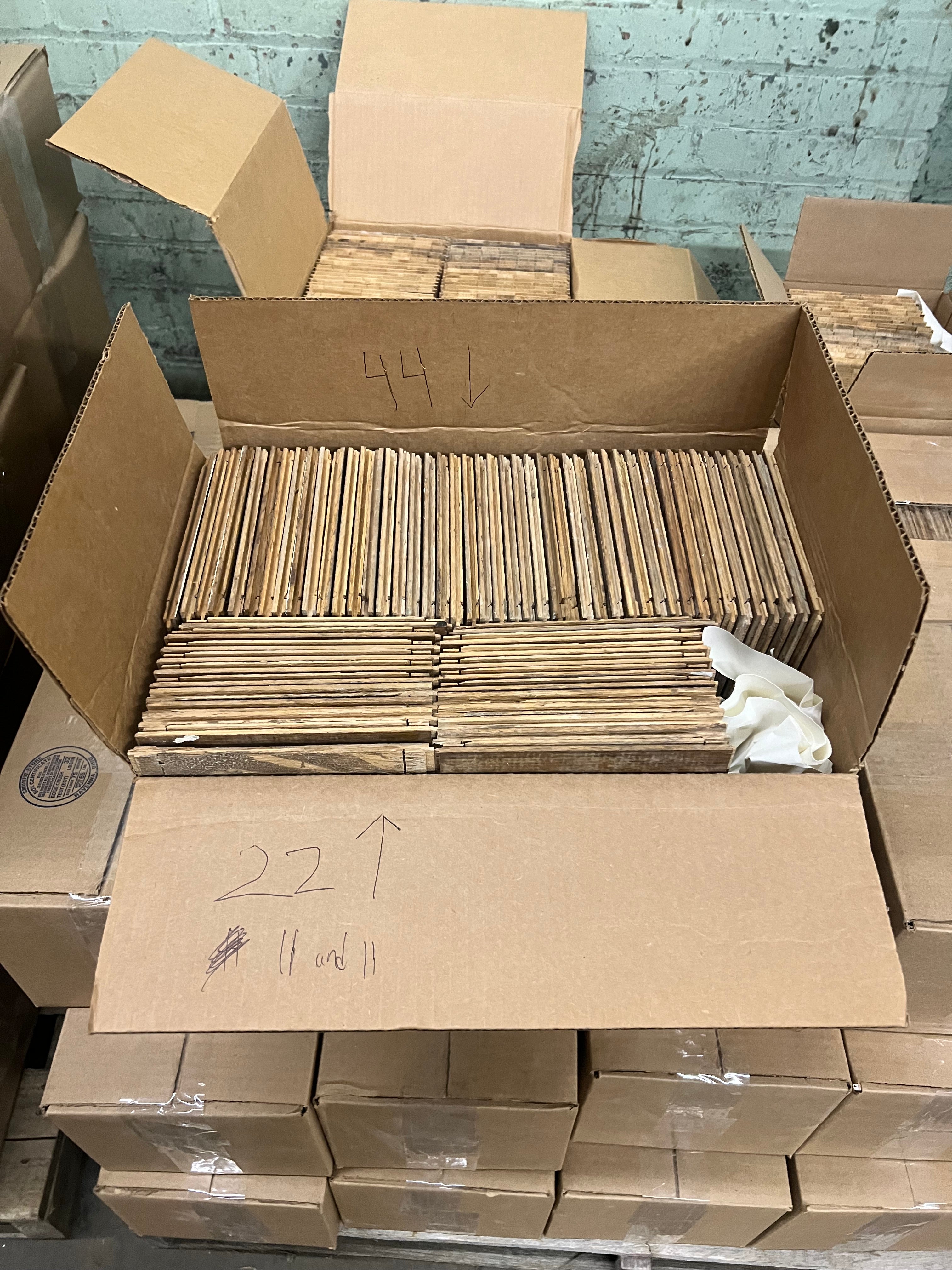 7 Finger Parquet Flooring (16~ sq ft - 66 Tiles)