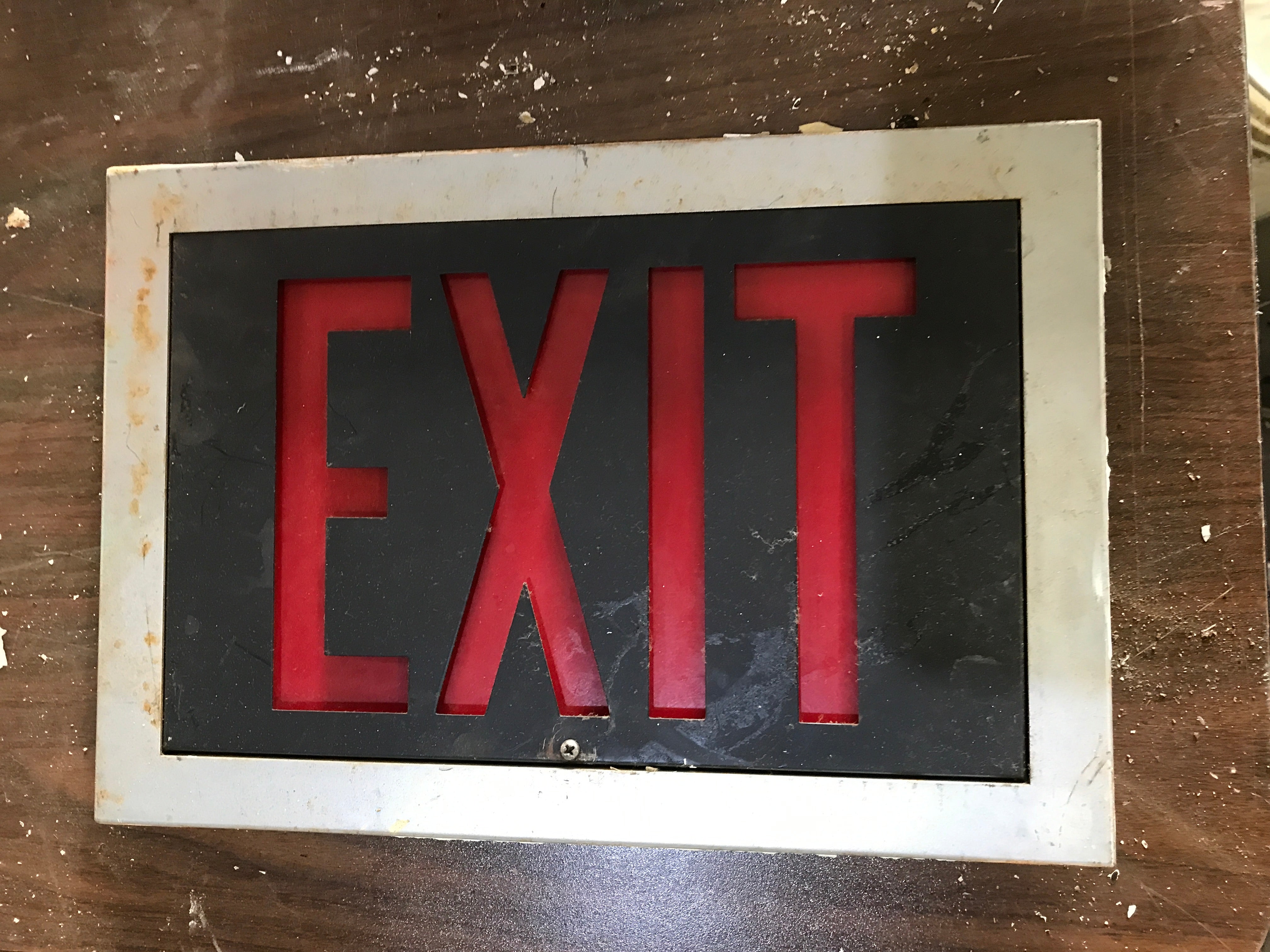 Exit Sign Faceplate