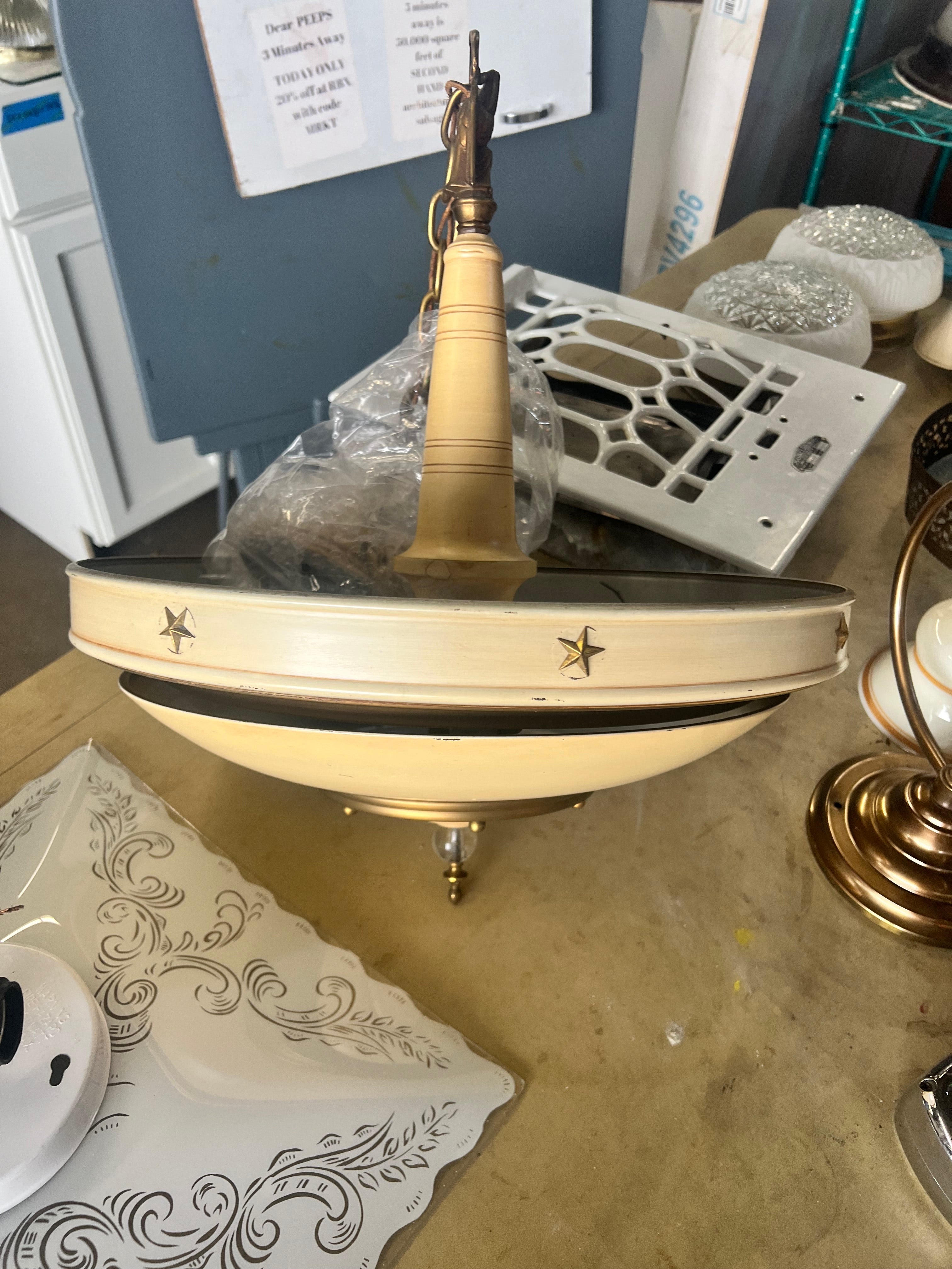 Painted Hanging Light