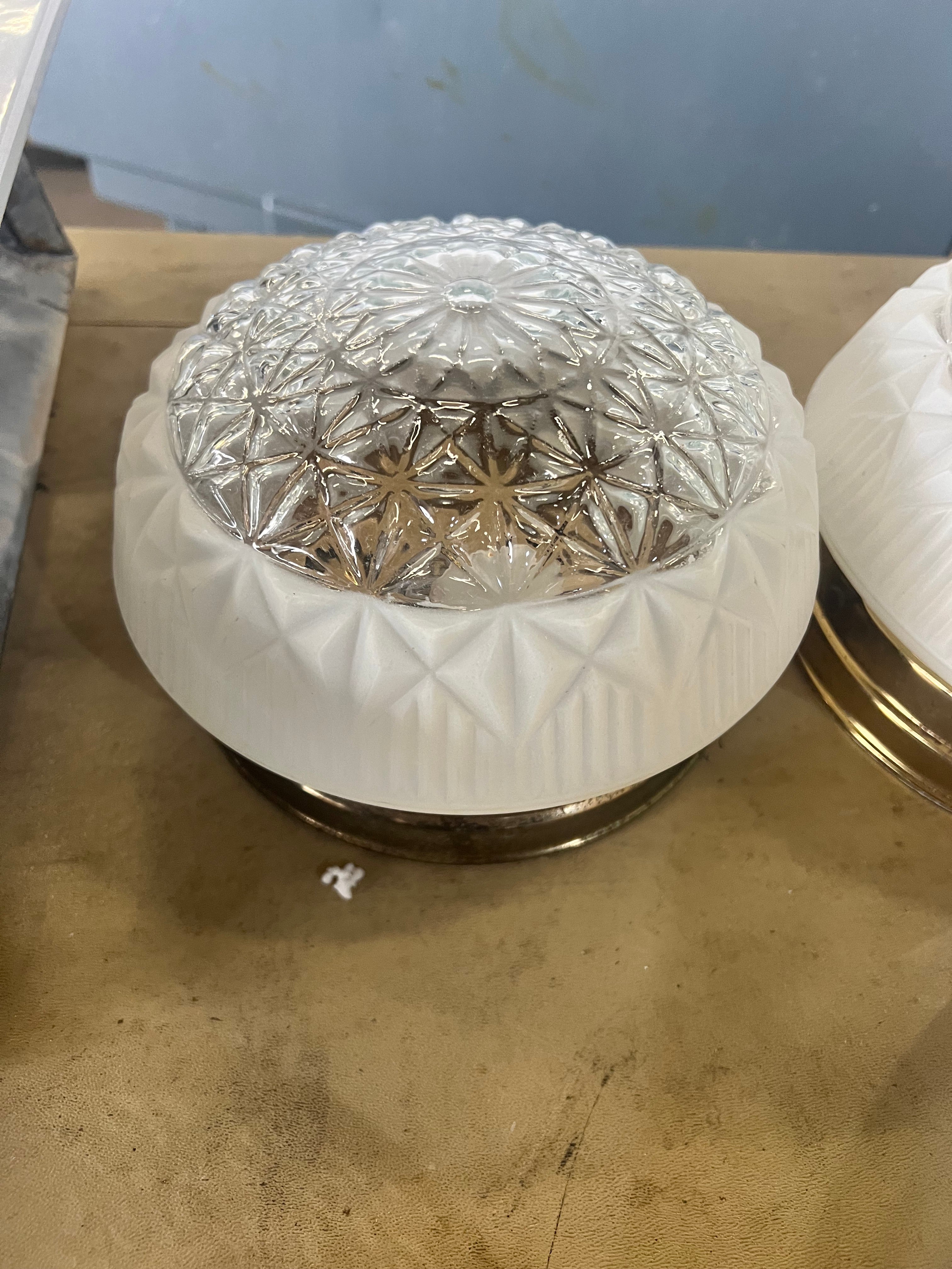 Texture Glass Dome Wall Light
