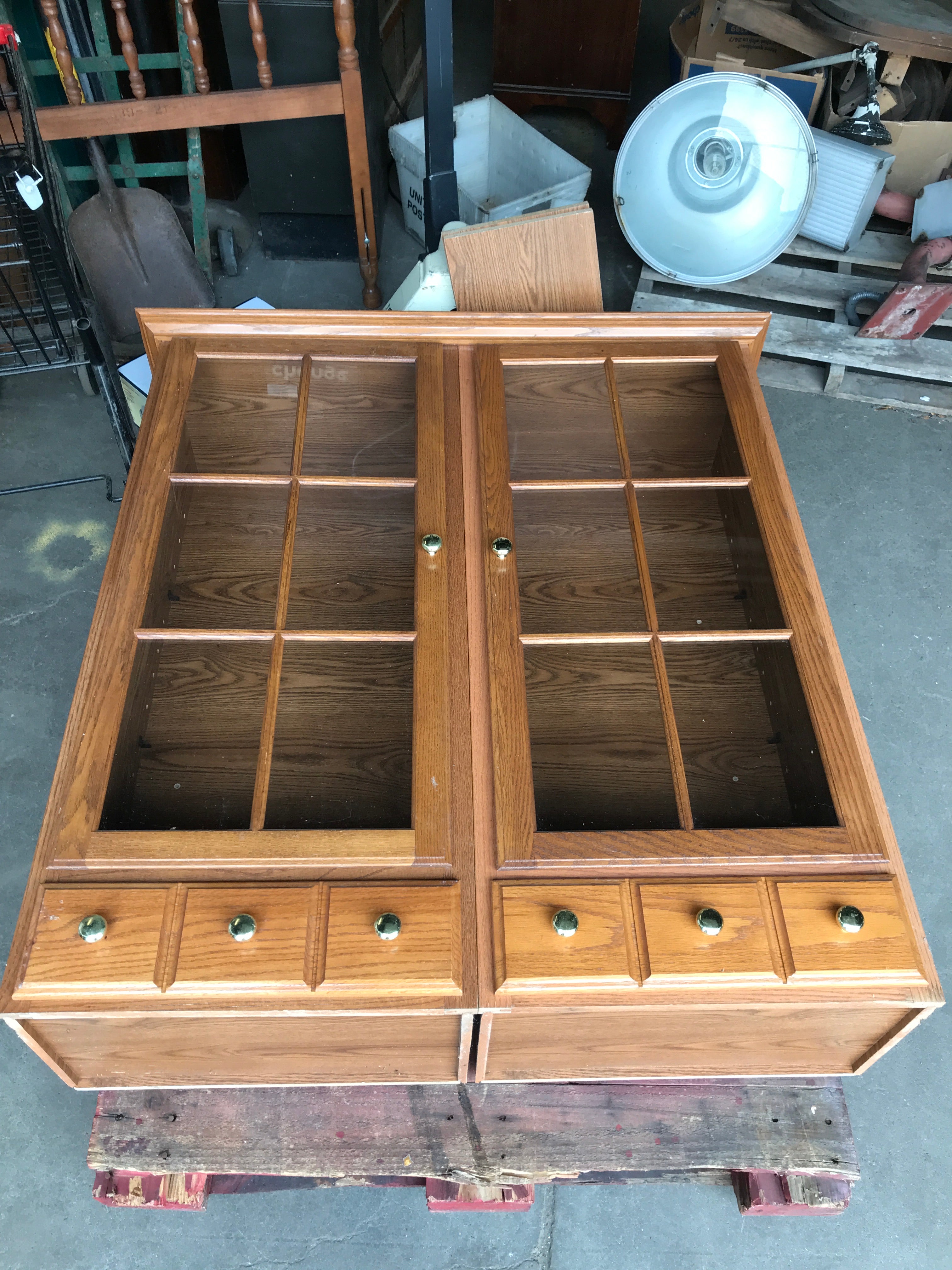 Double Glass Door Cabinet