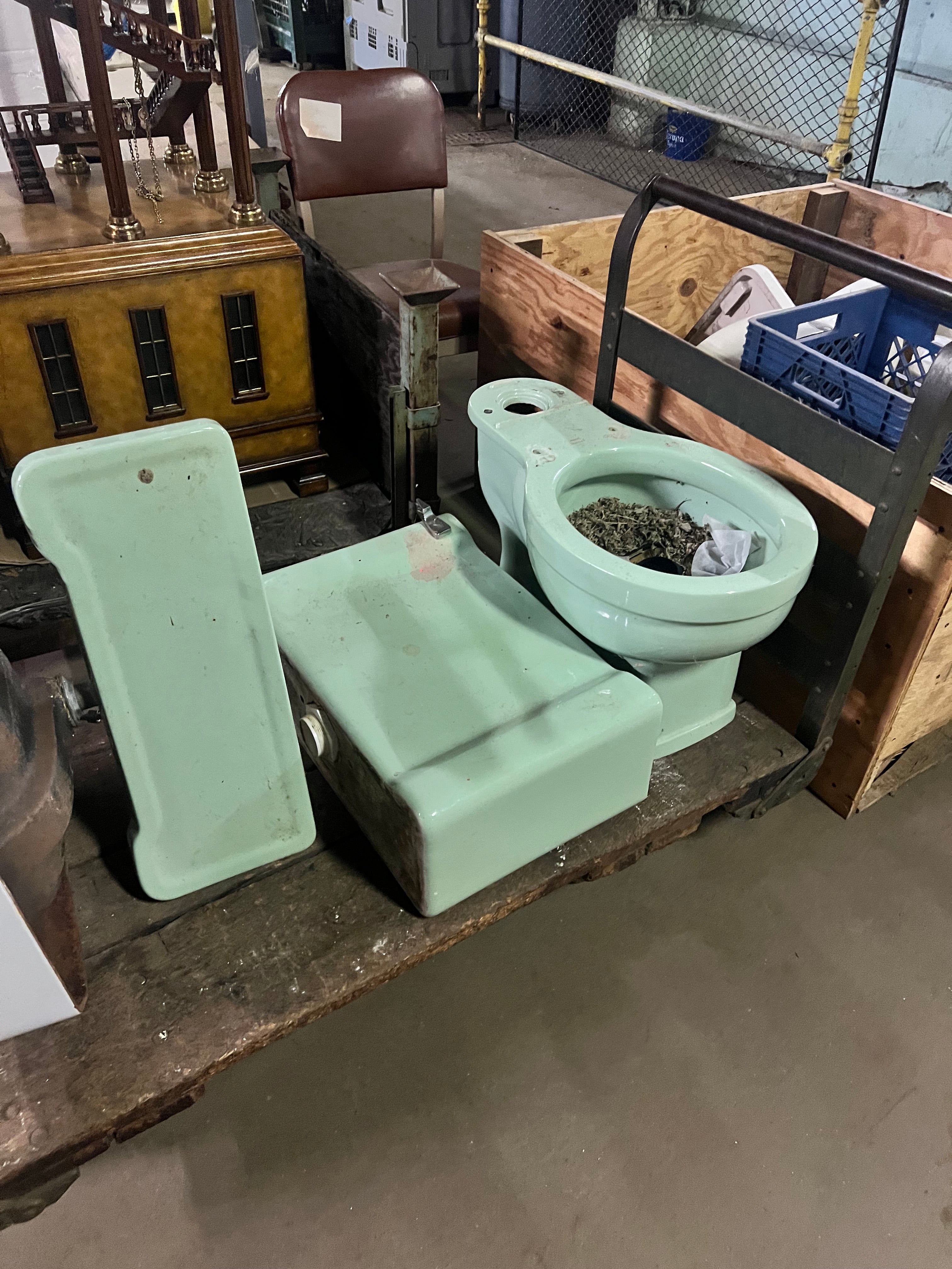 Mint Green Toilet