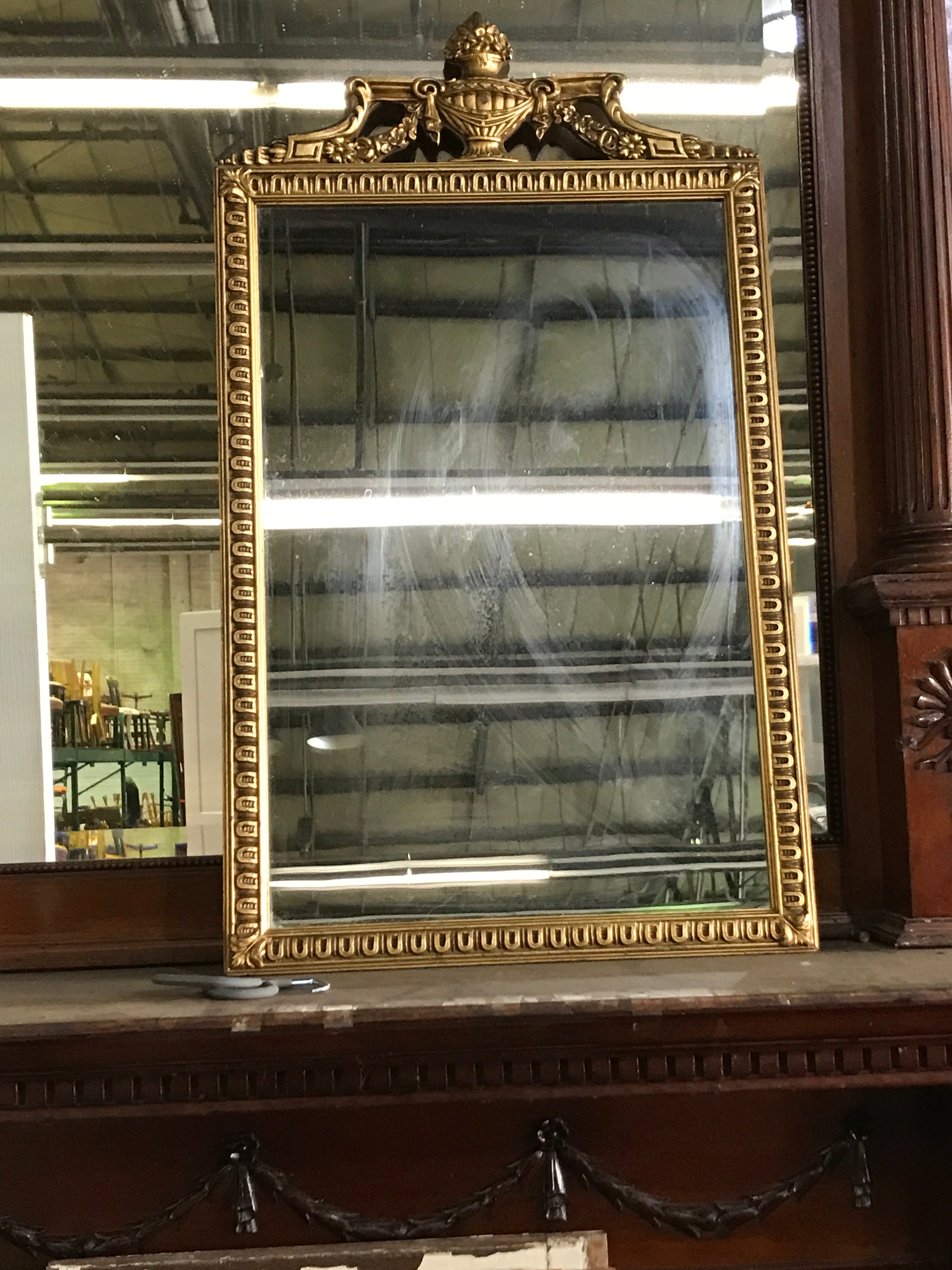 Gold Framed Square Mirror