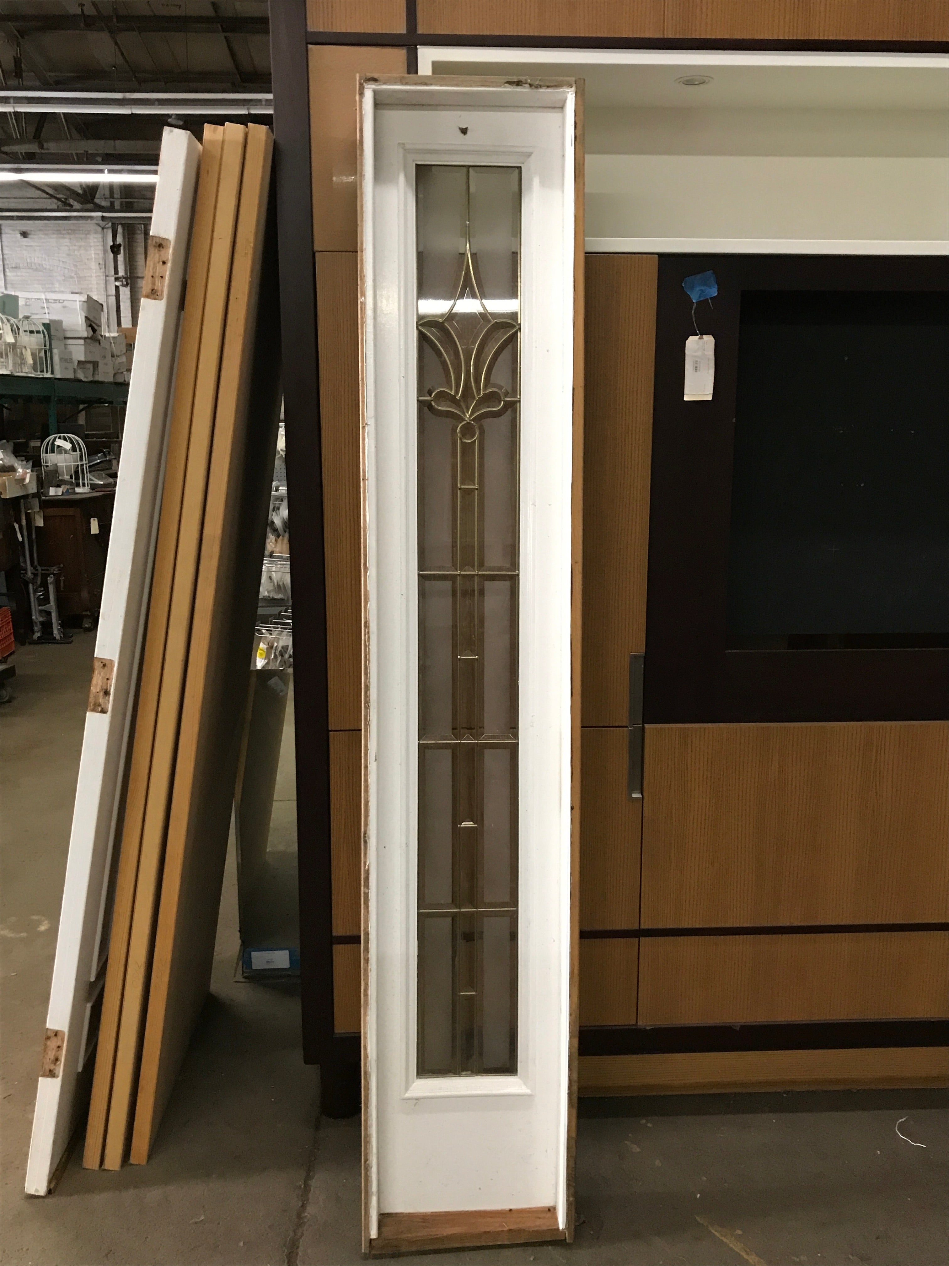 Decorated Oak Door with Sidelite