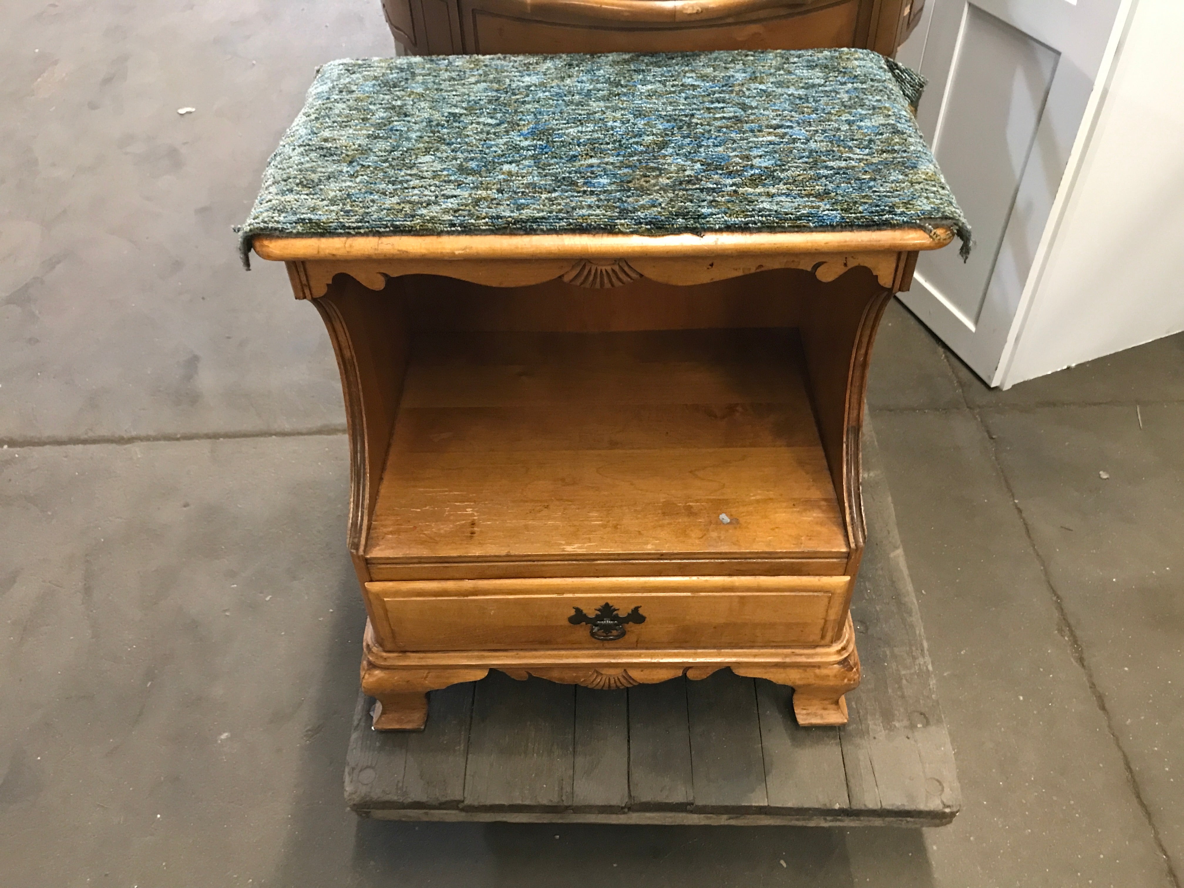 Carpeted Side Table