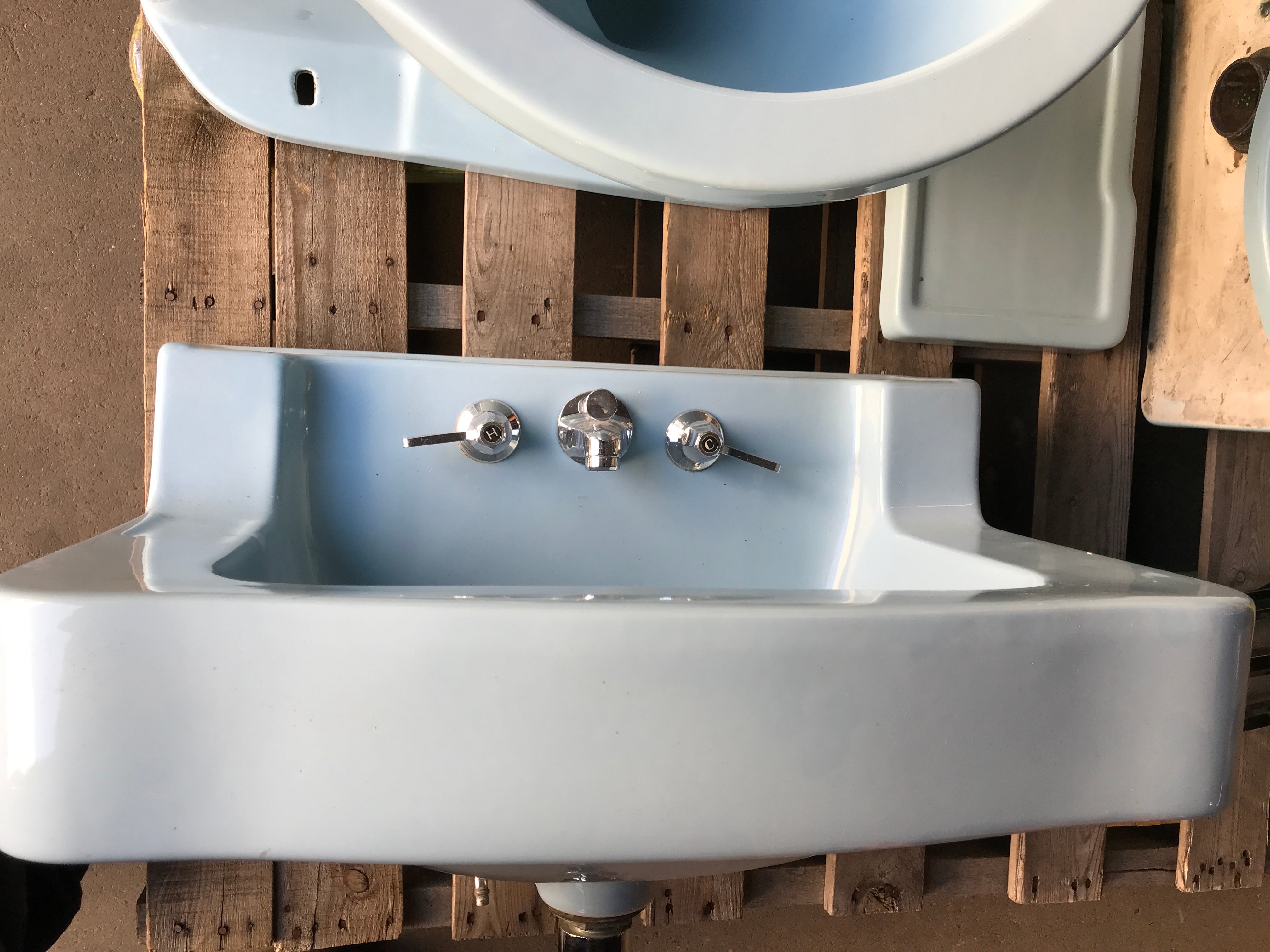 Blue Vintage Bathroom Sink