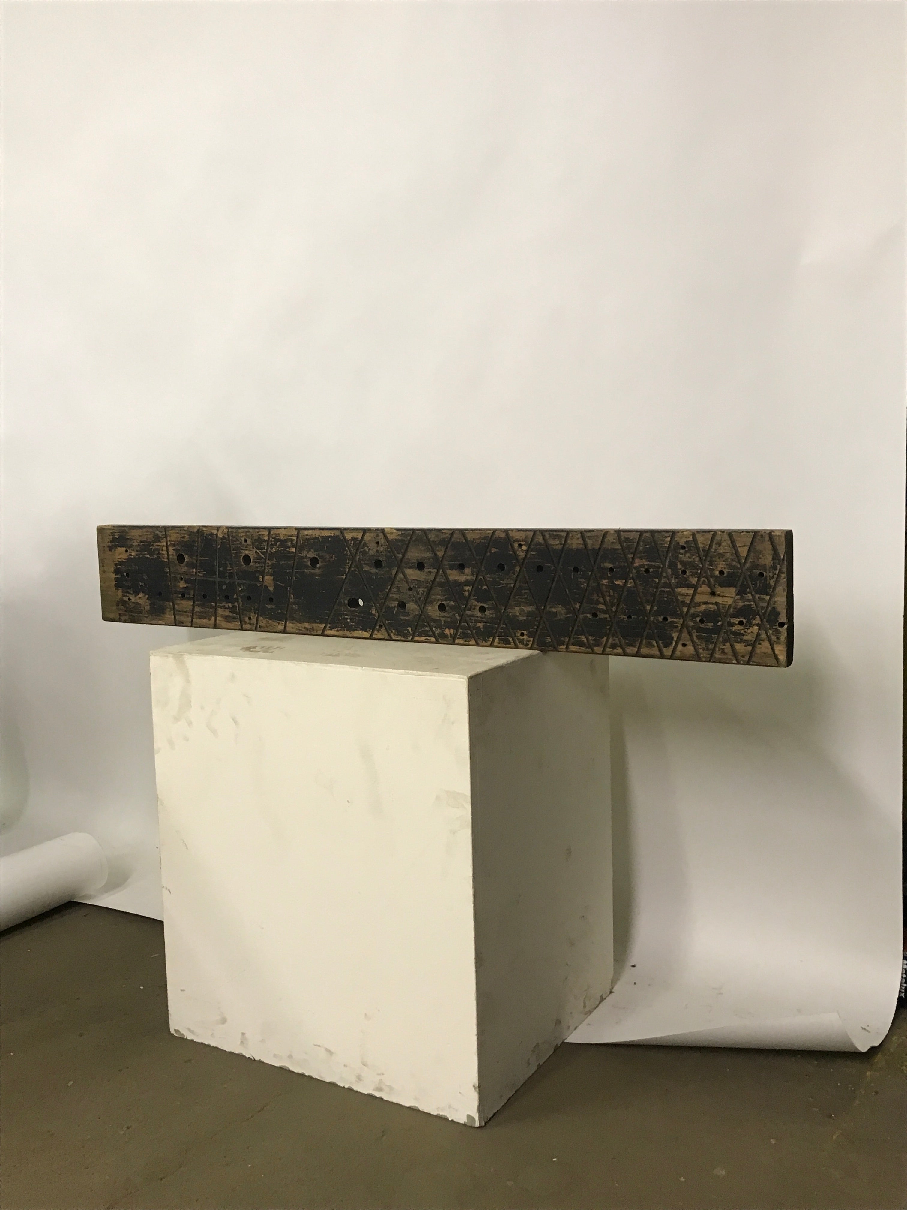 BlockBoard with Distressed Piano FInish