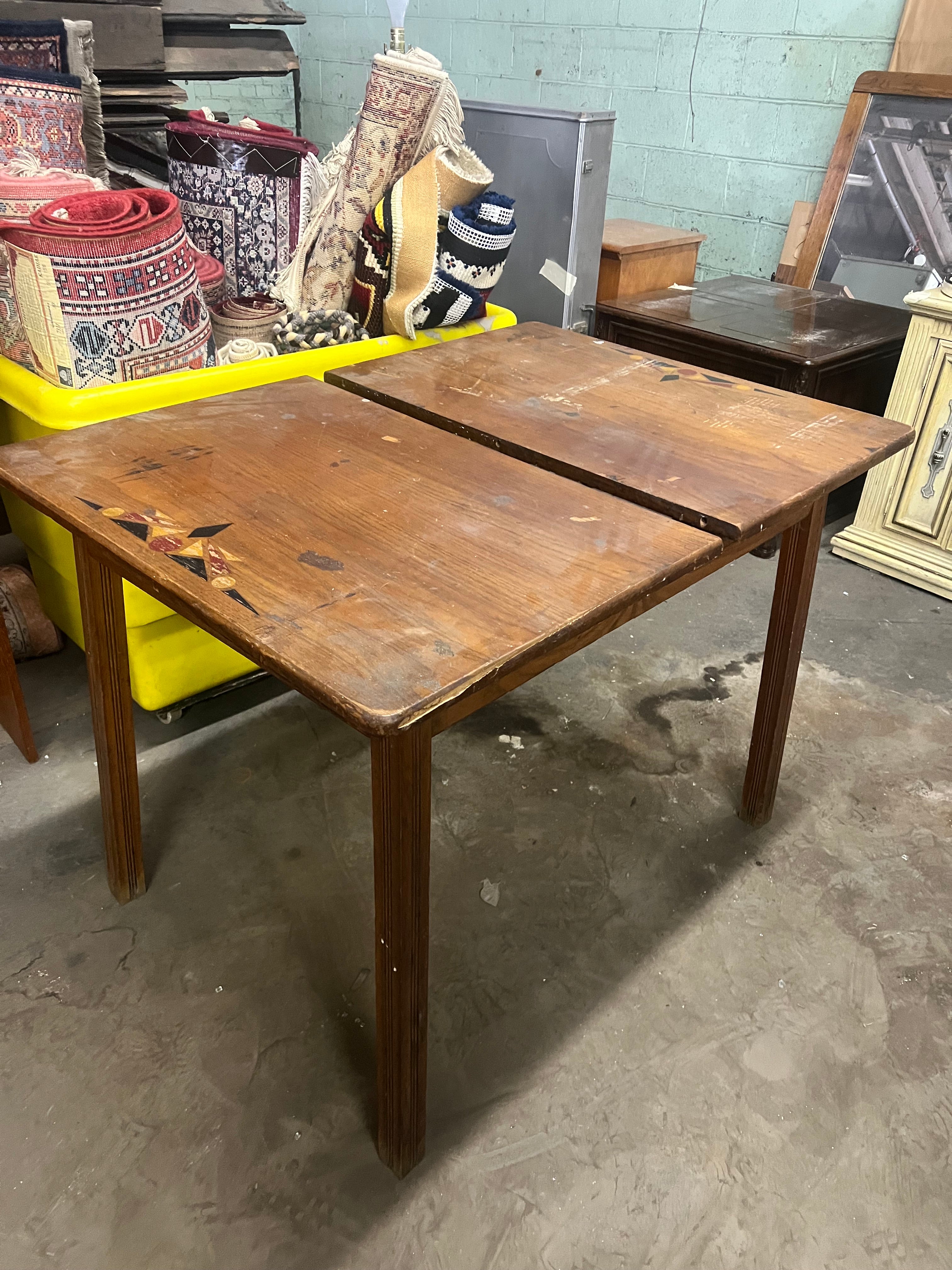 Stained pull apart table