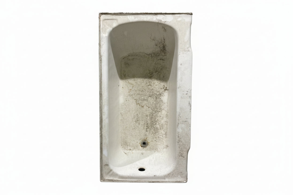 Vintage White Porcelain Alcove Bathtub – Left Drain 60"