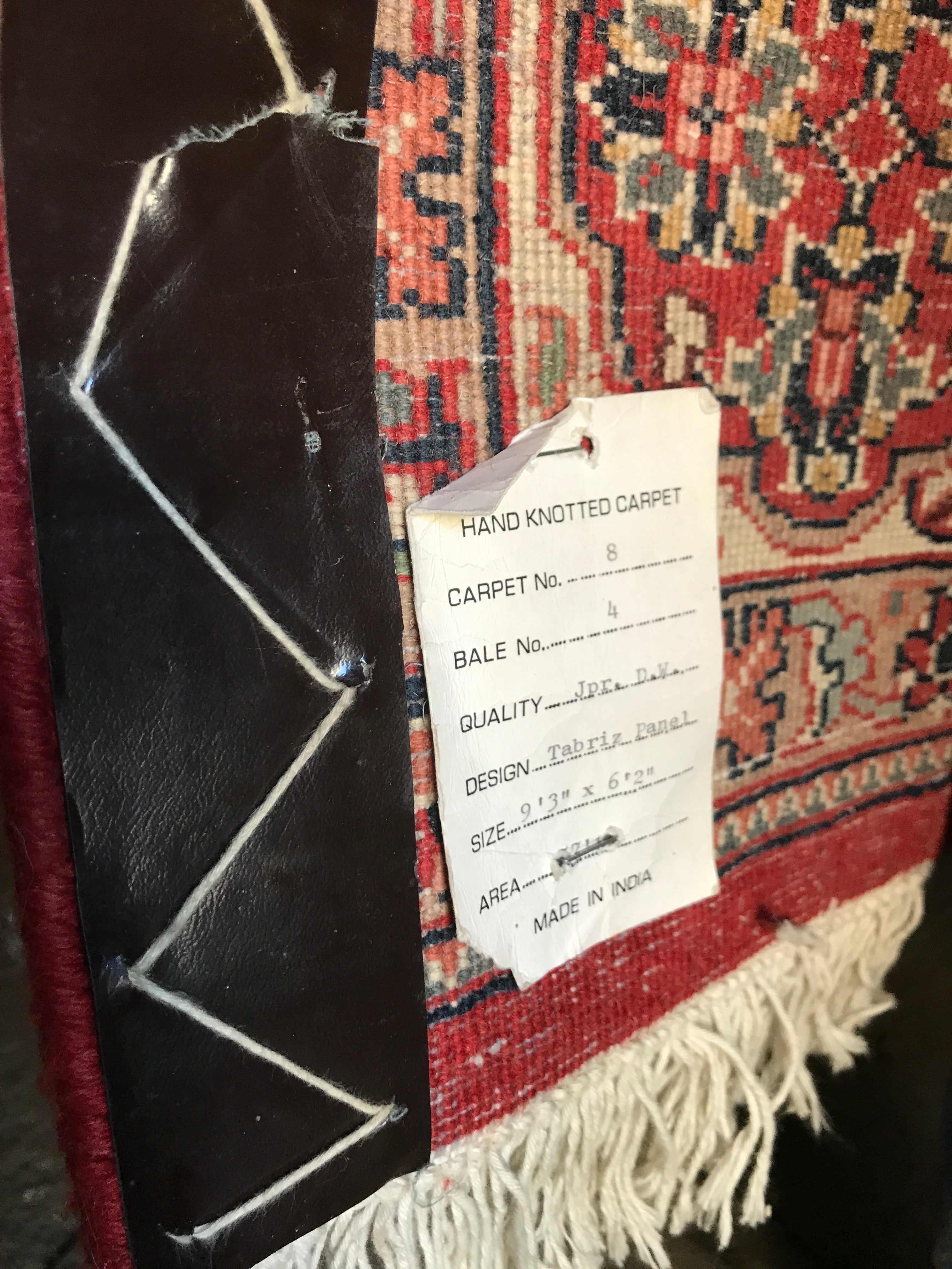 Hand Knotted Rug Tabriz Panel 9’ 3” x 6’ 2”