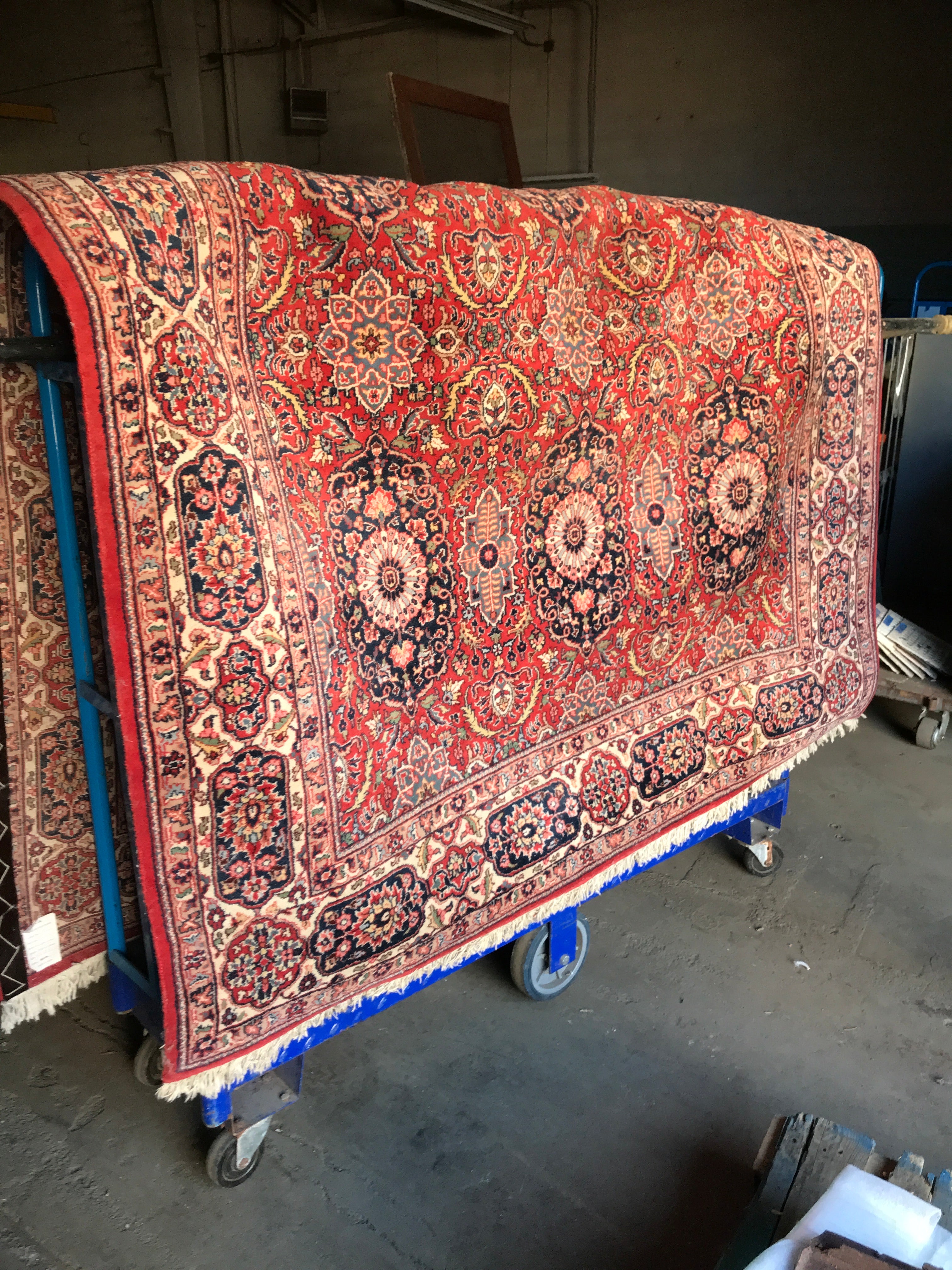 Hand Knotted Rug Tabriz Panel 9’ 3” x 6’ 2”