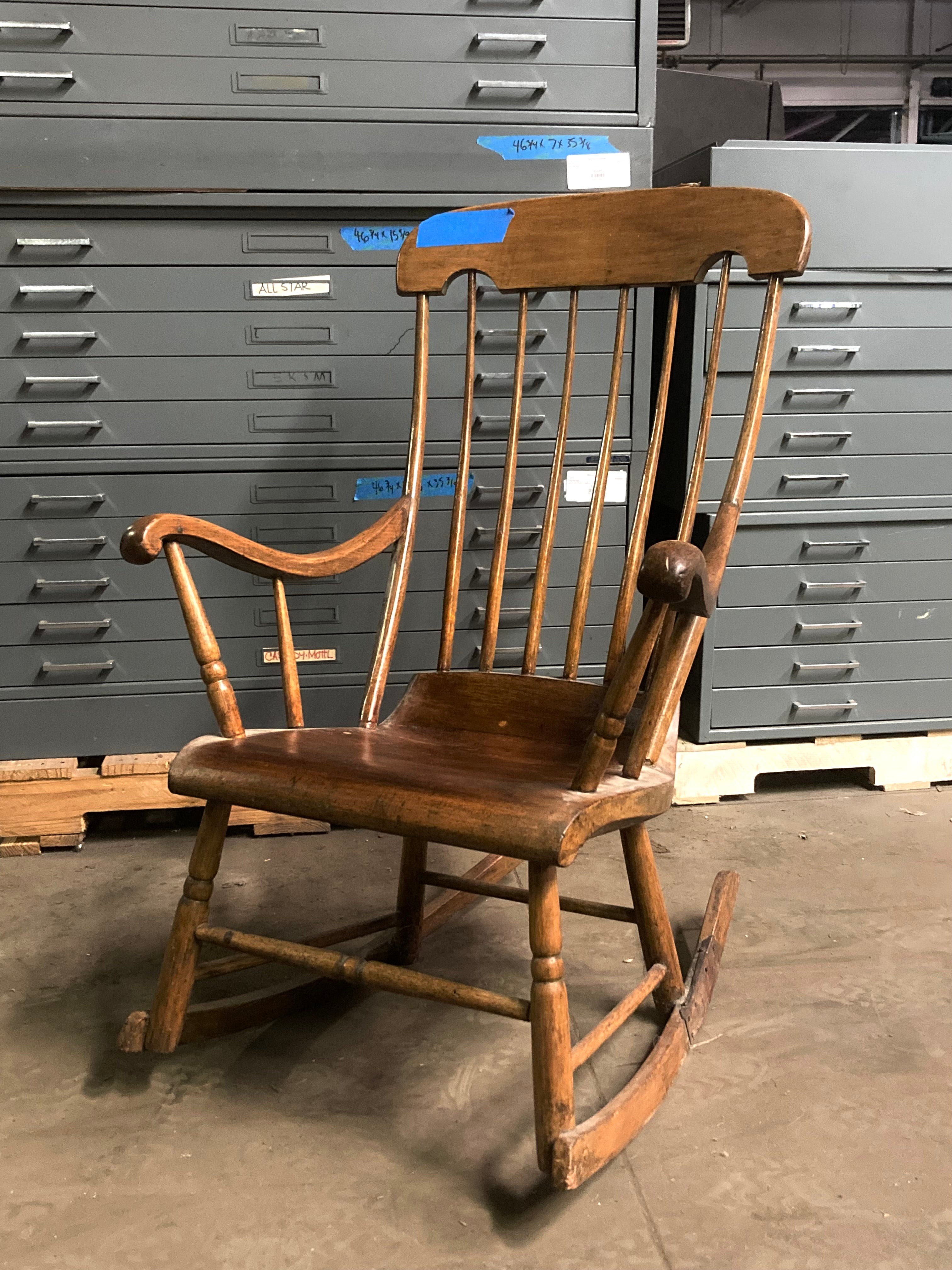 Vintage stained rocking chair
