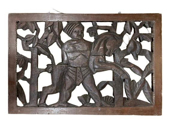 Handcarved Folk Art Wall Hanging