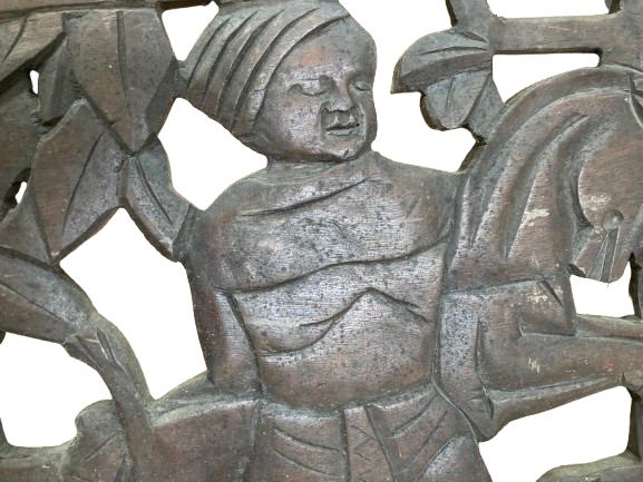 Handcarved Folk Art Wall Hanging