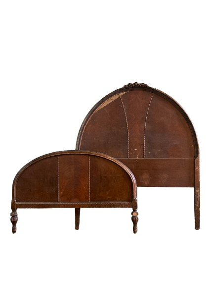 Curved Wooden Bed Set- Twin