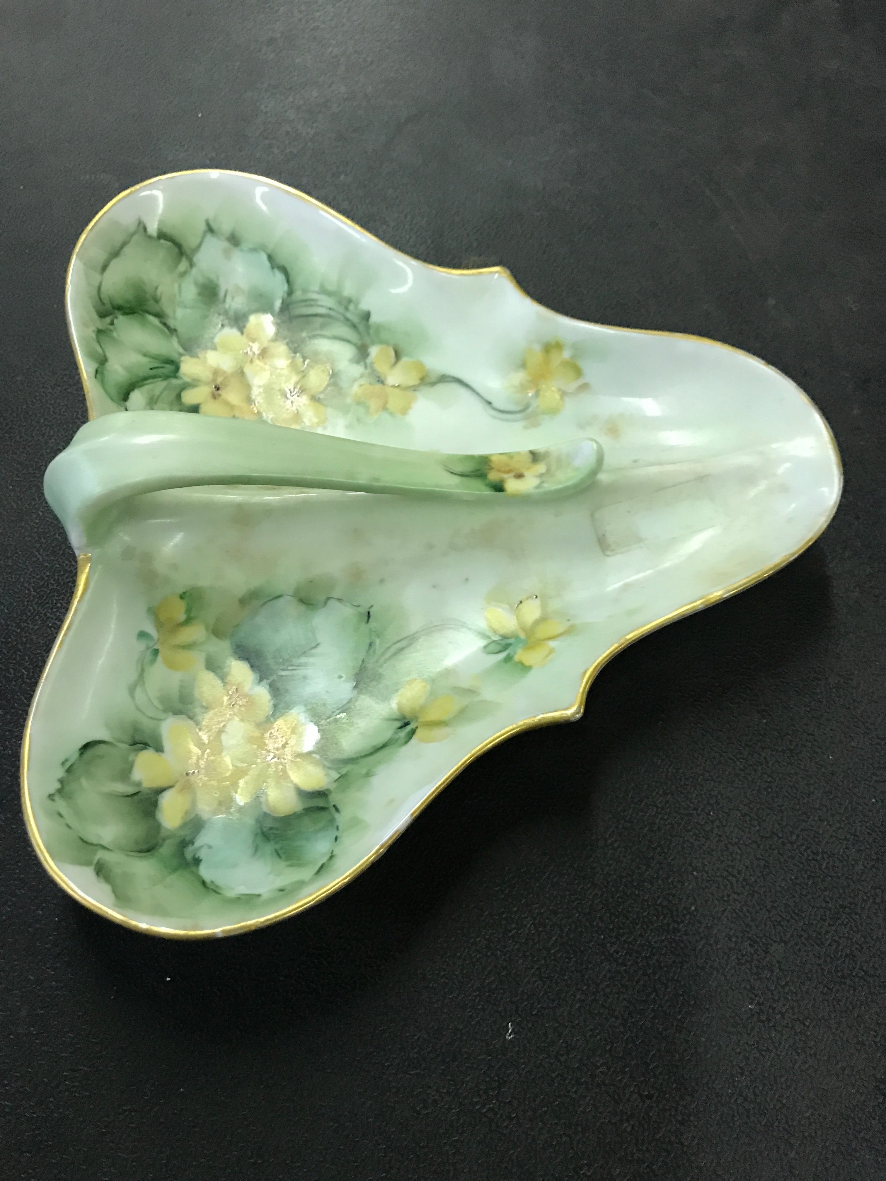 Vintage Wagner Hand-Painted Divided Dish