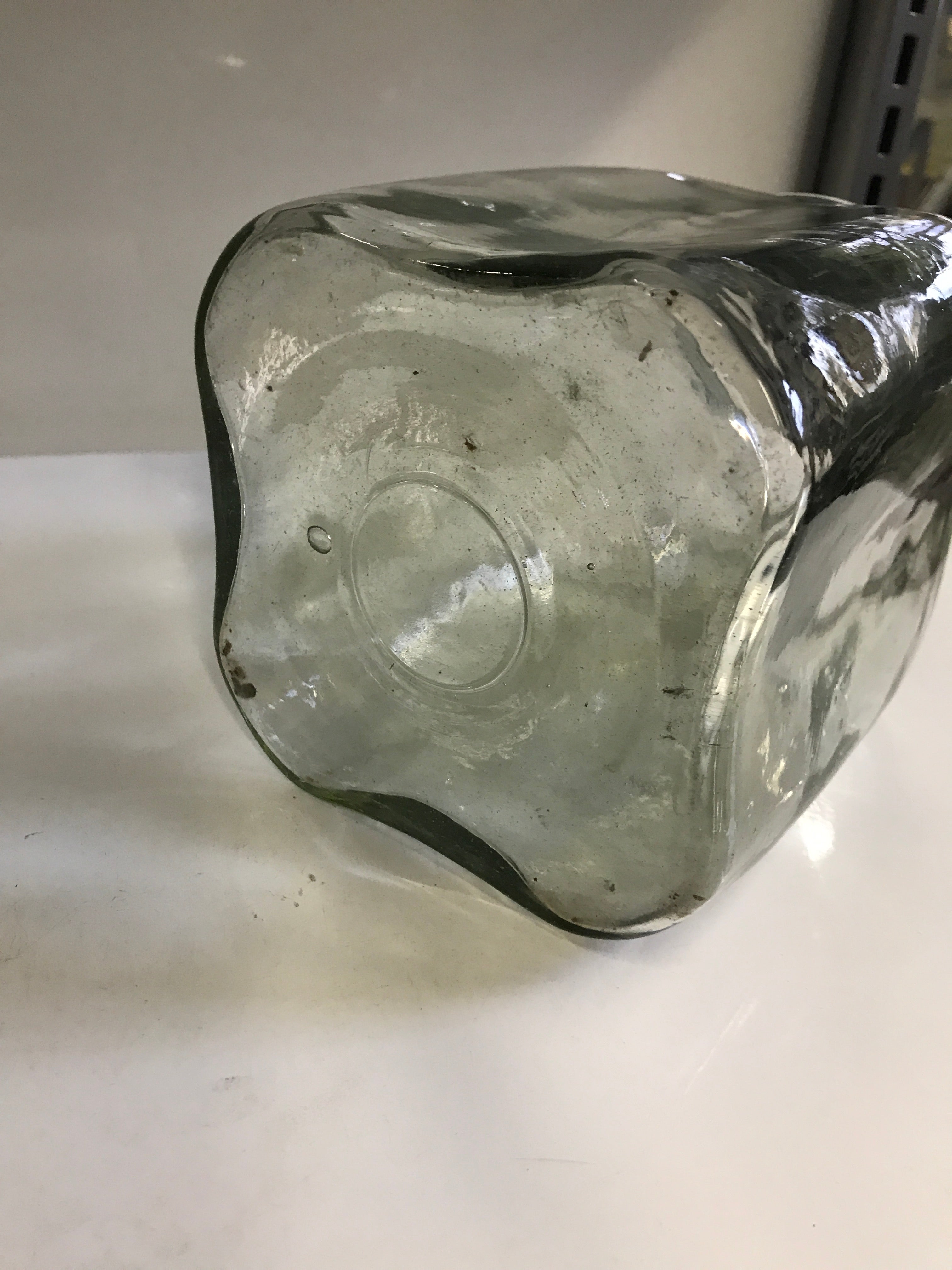 Vintage Gripper Wavey Glass Jar
