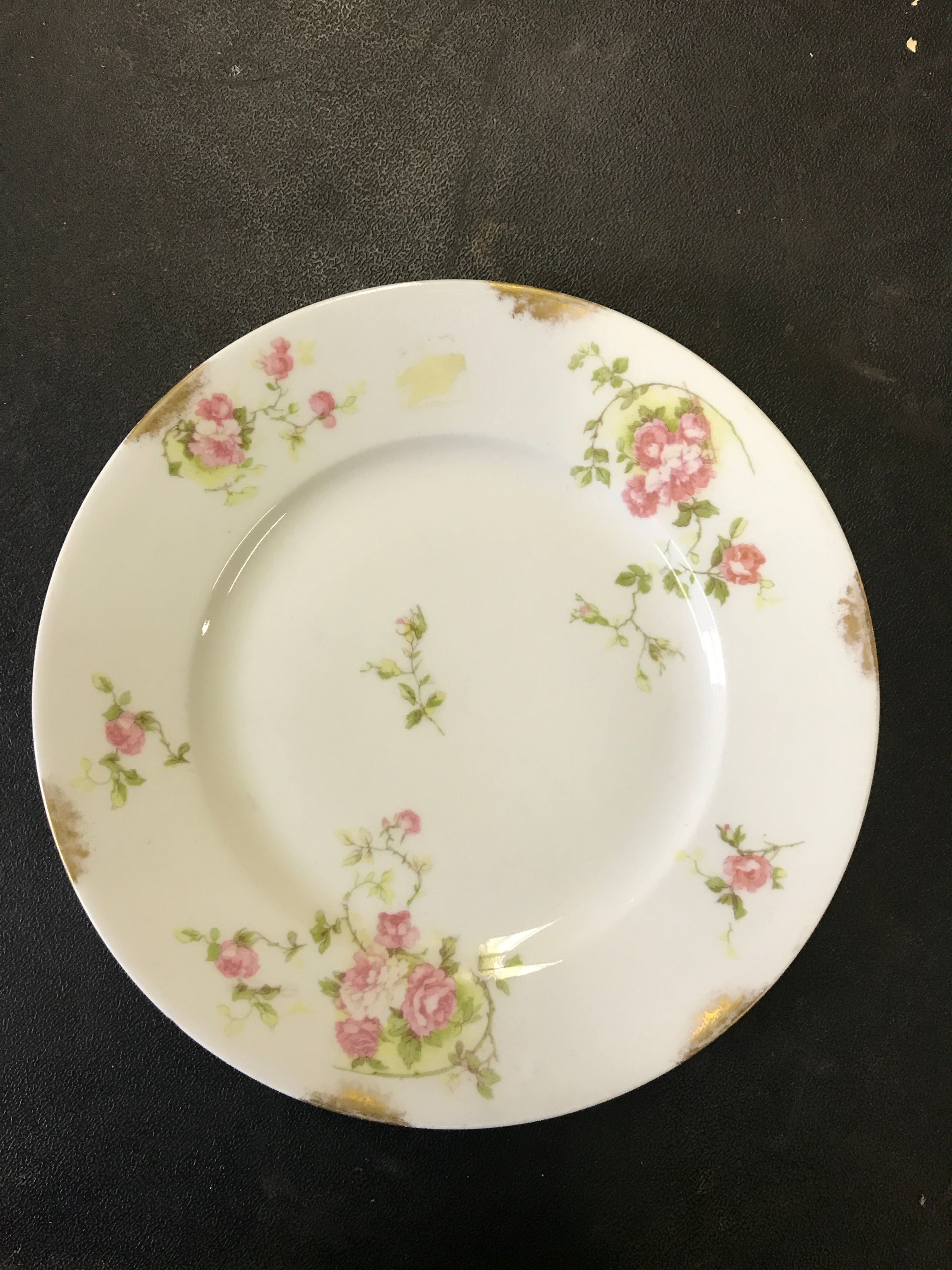 Antique Limonges Coronet Hand-Painted Flower Plate Set of 10