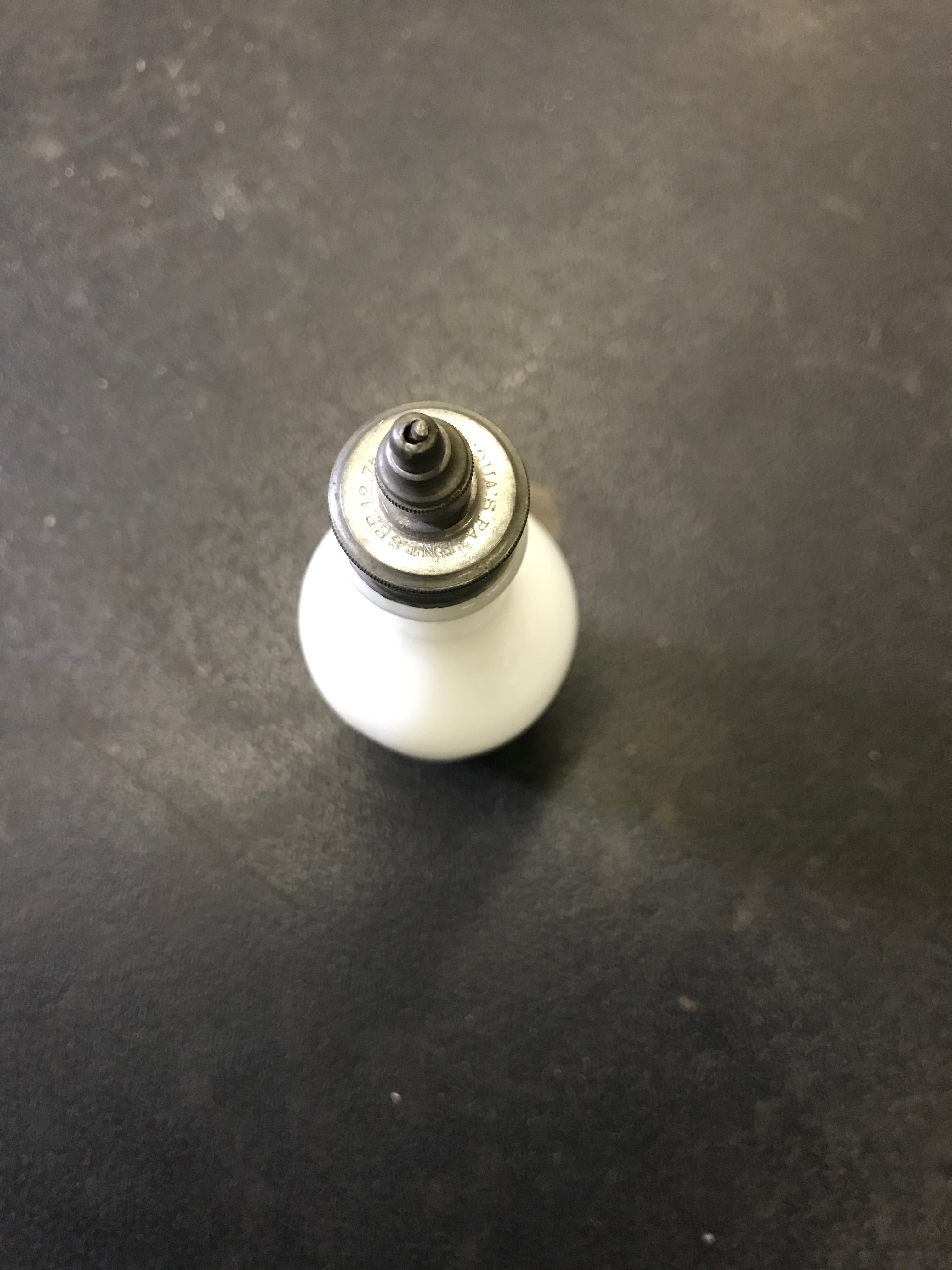 Old Milk Glass Bottle Dated 1876