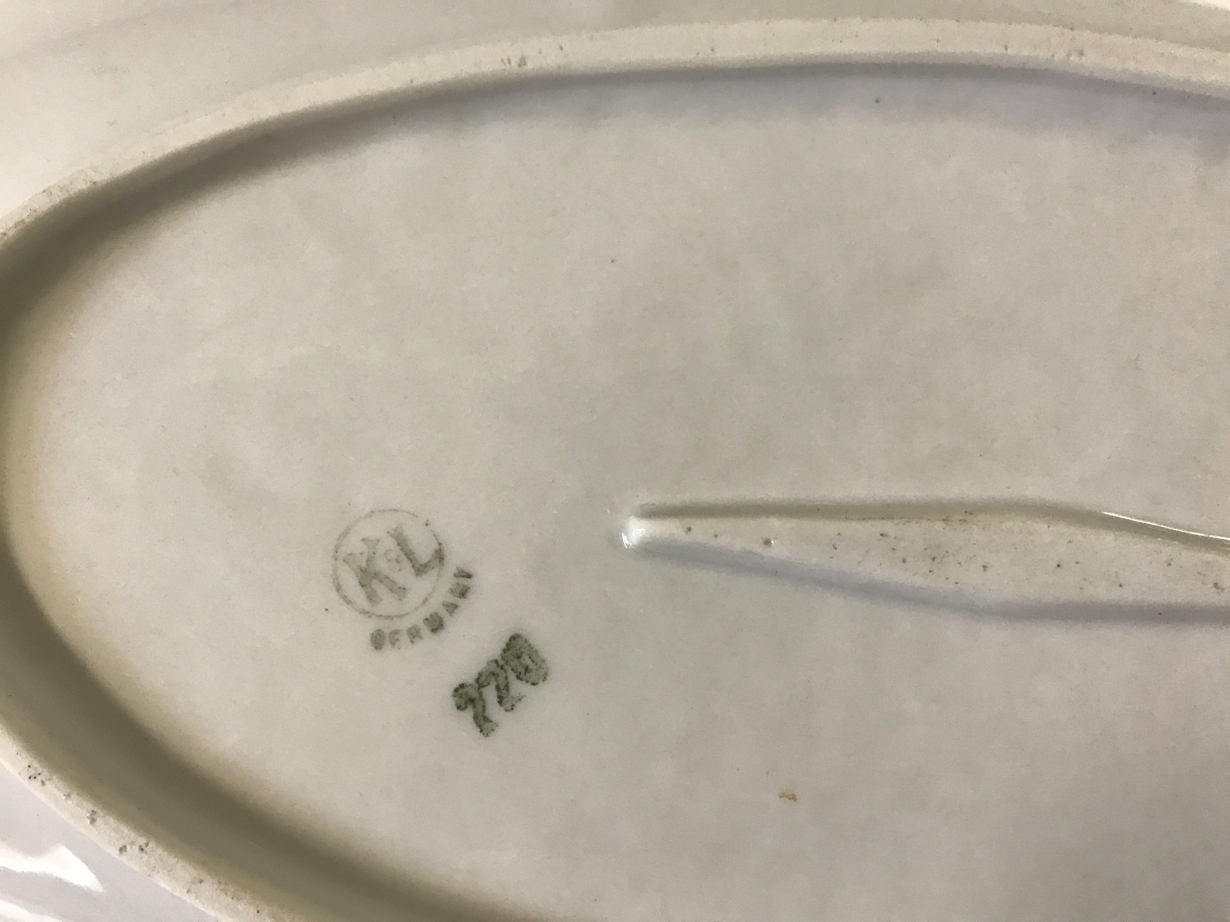 Antique Porcelain Floral Relish Tray