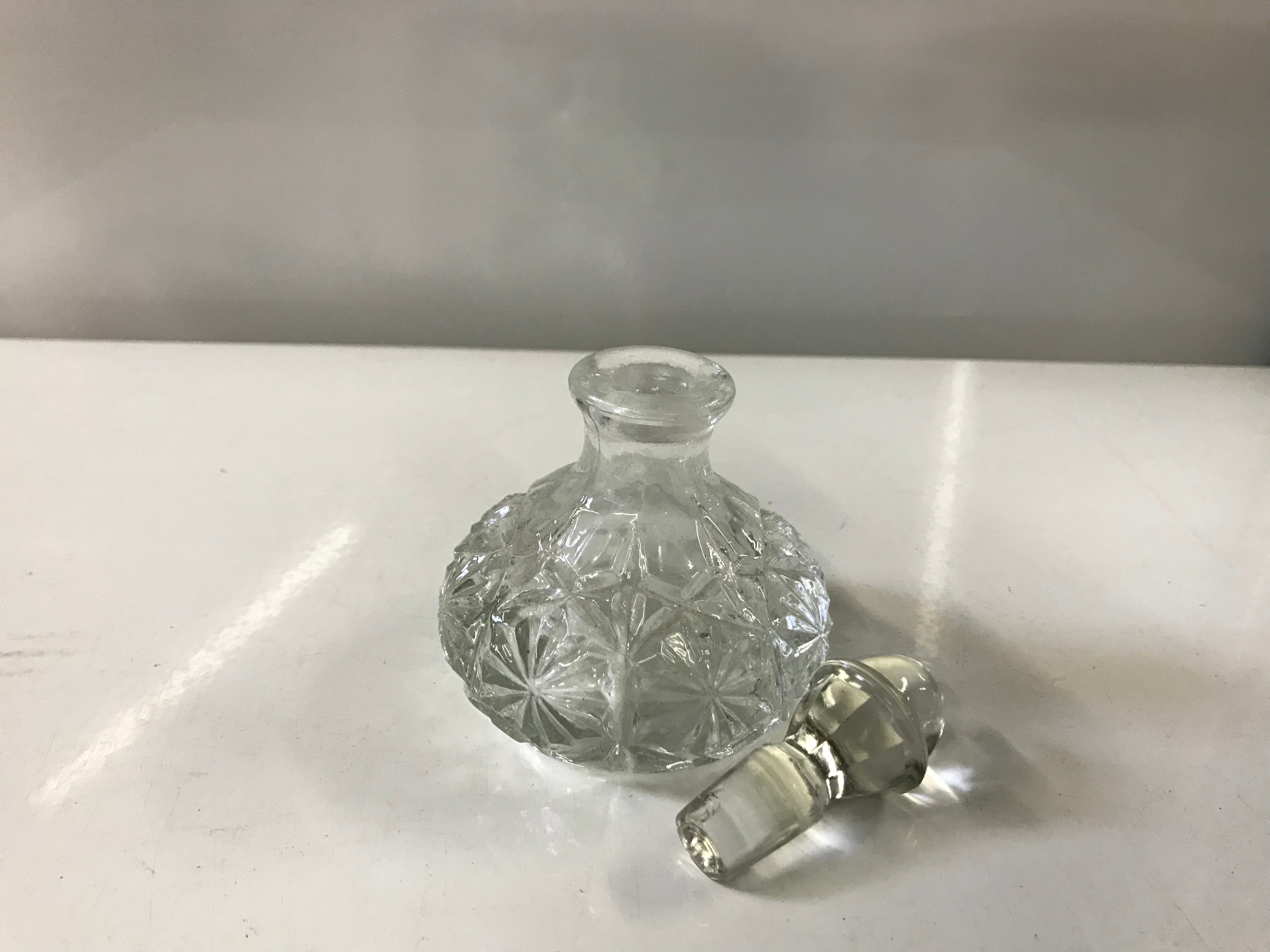 Miniature Cruet or Perfume Bottle and Lid