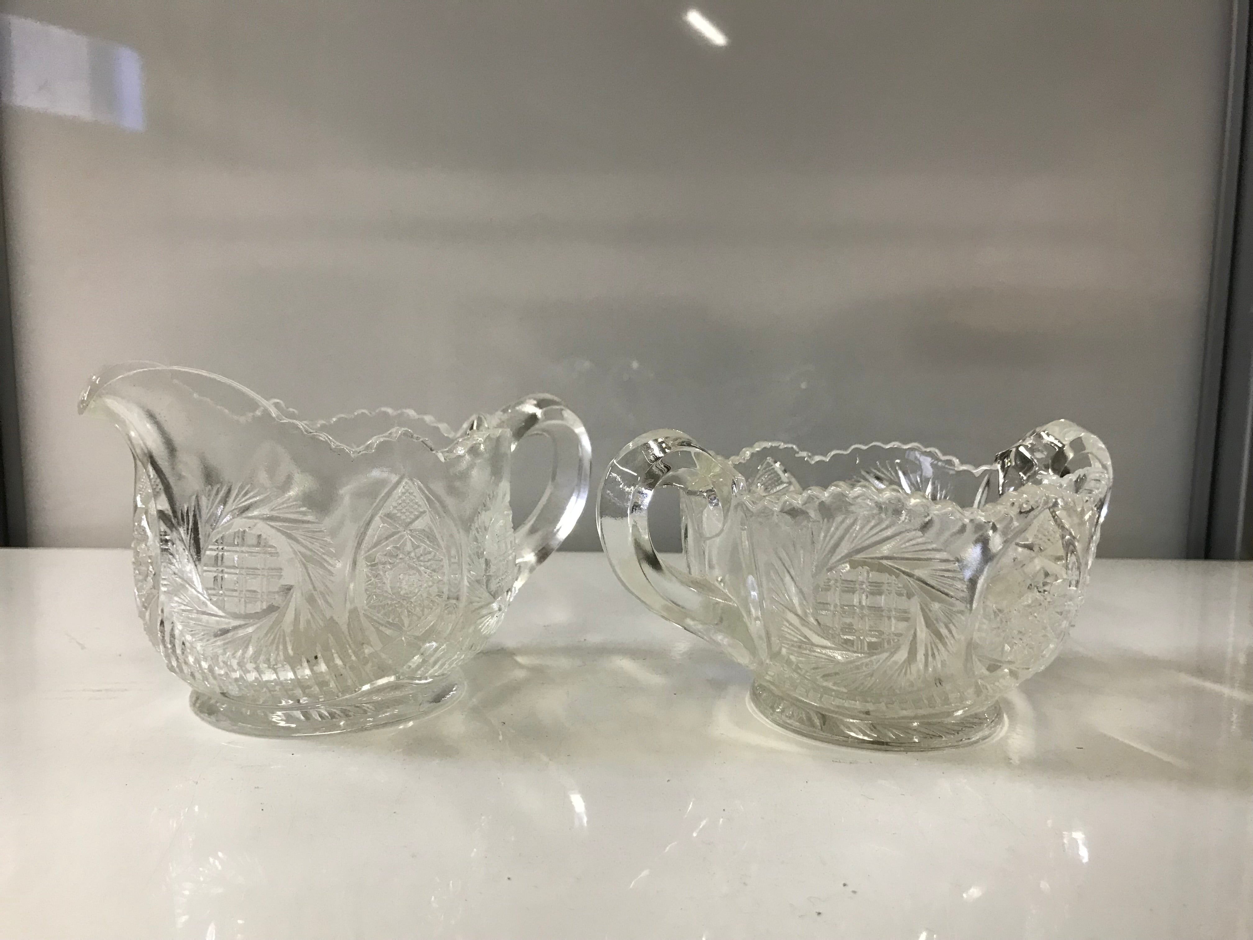 Cream & Sugar Bowl Glass Set