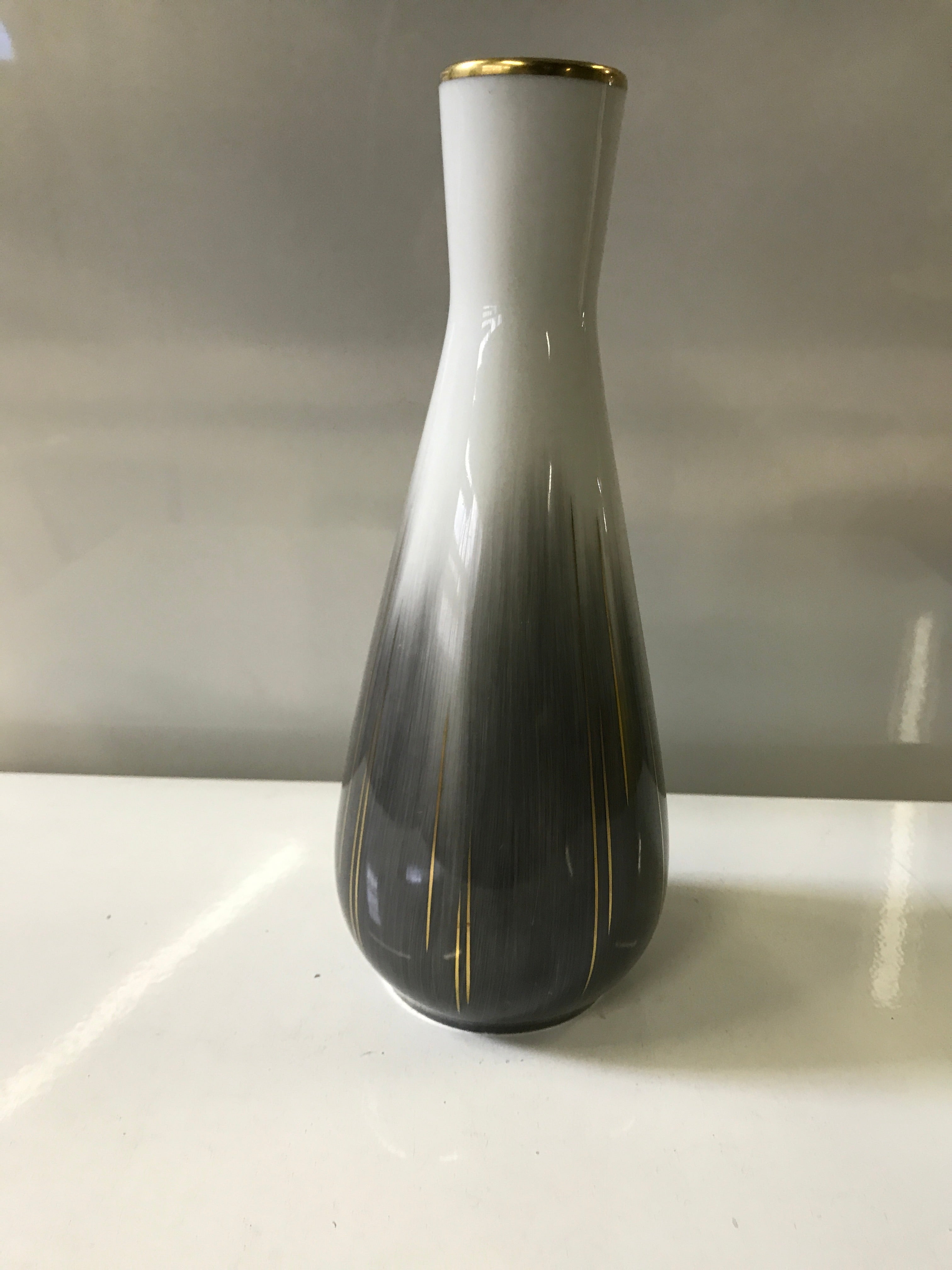 Antique Rosenthal Porcelain Black and Gold Vase