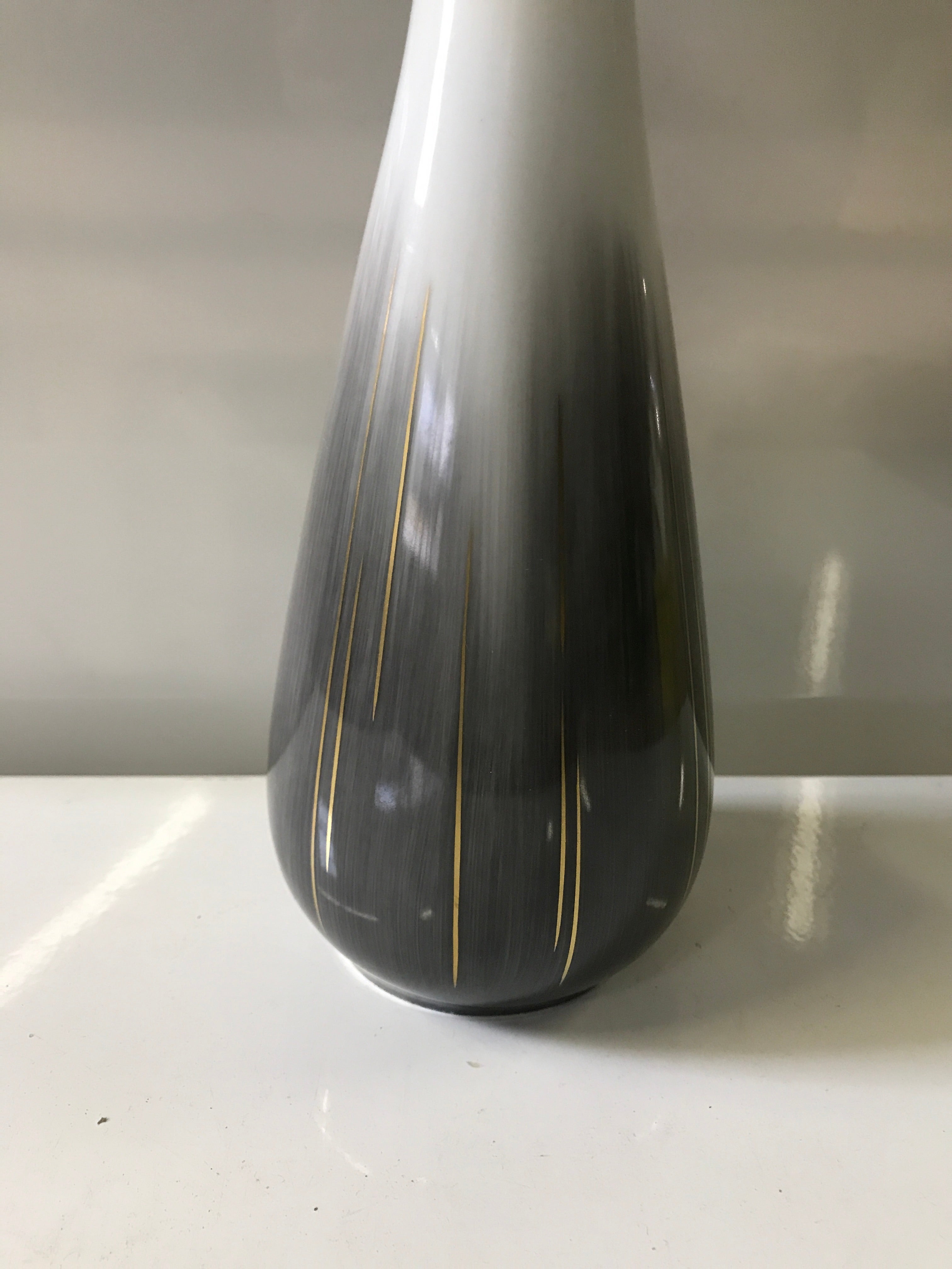 Antique Rosenthal Porcelain Black and Gold Vase