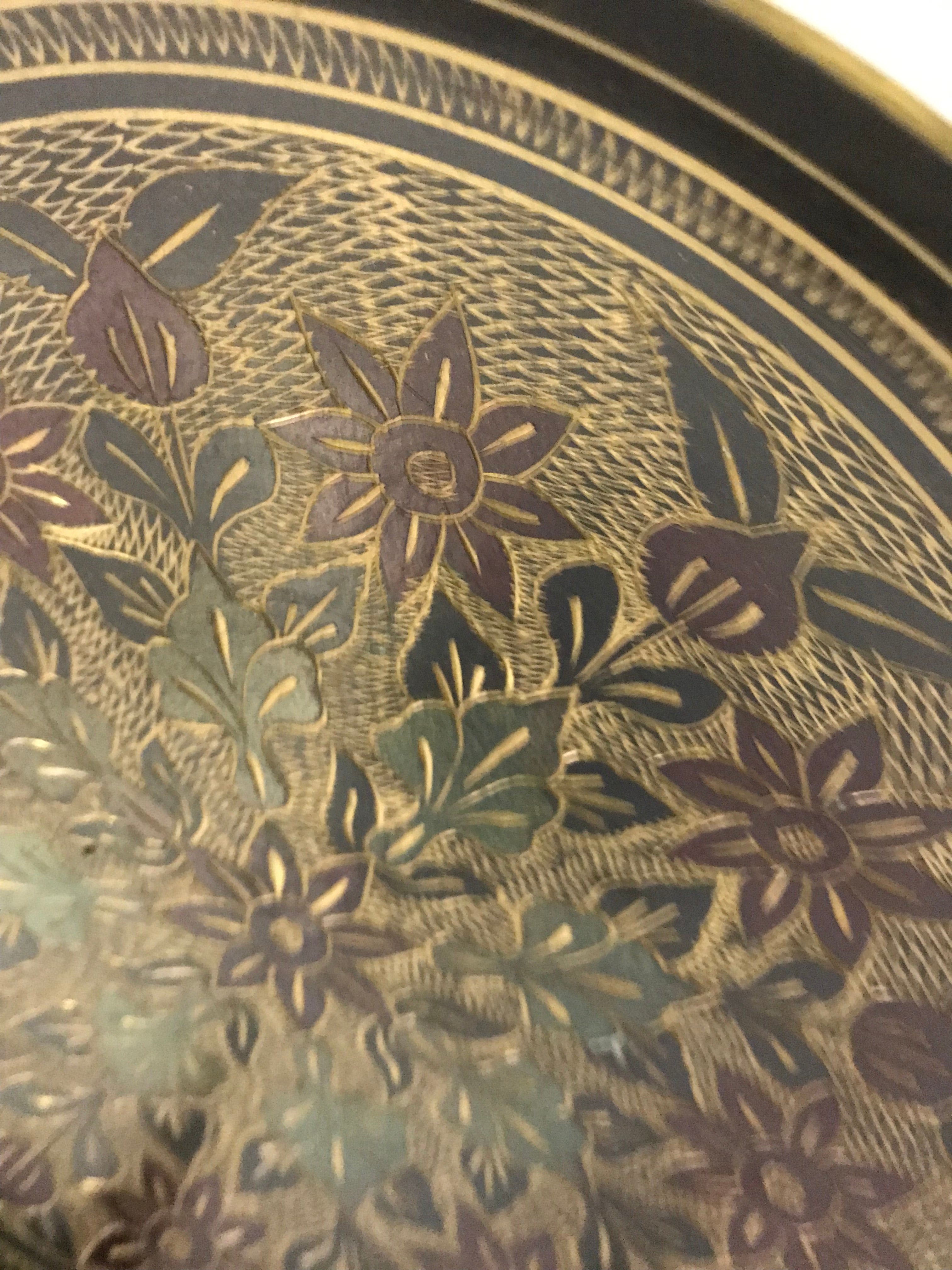 Vintage Brass Wall Hanging Plaque