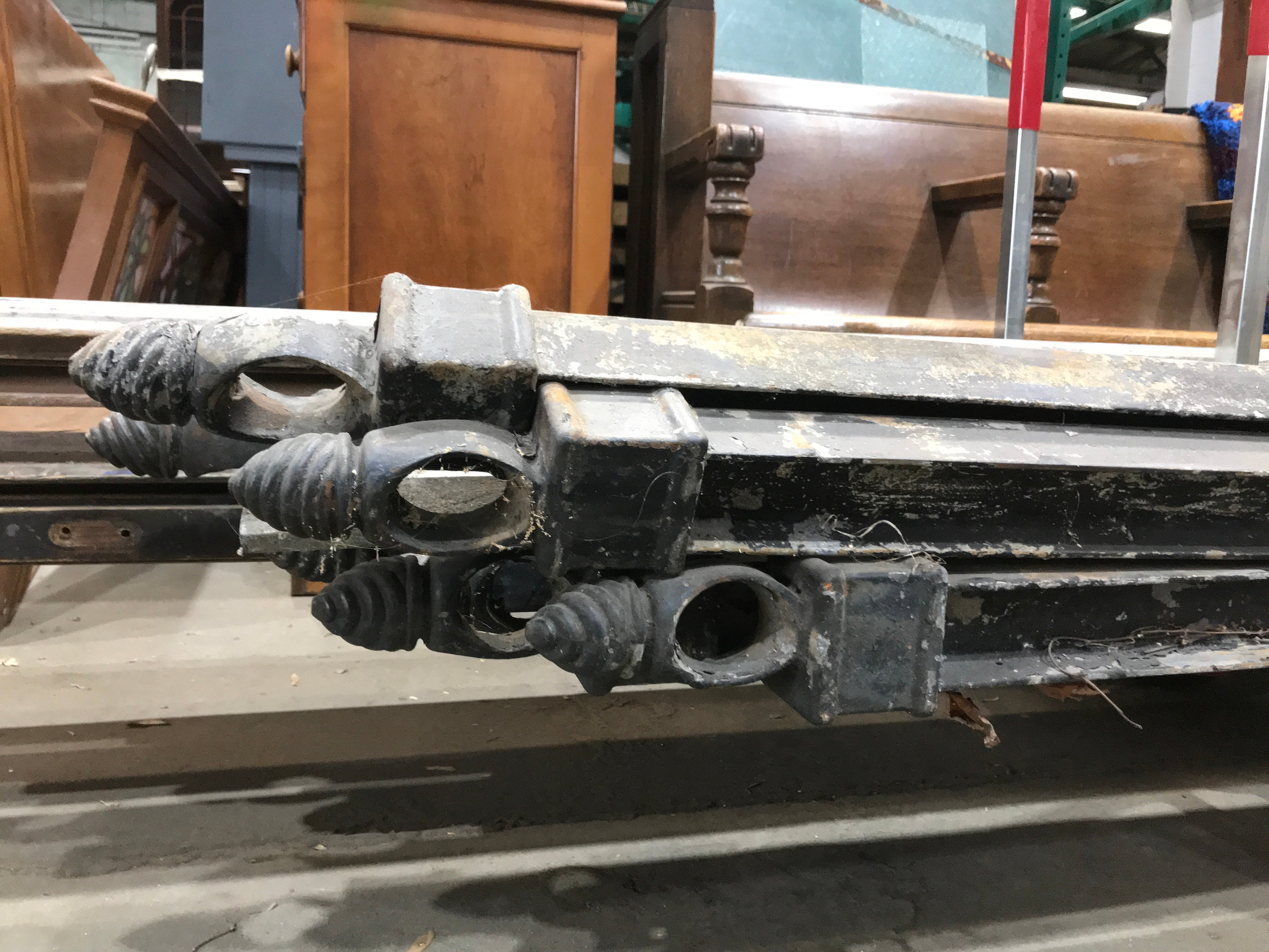 Cast Iron Fence Posts With Spear Finials Lot