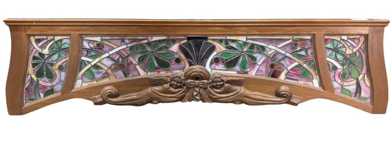 Antique Arched Stained Glass Window