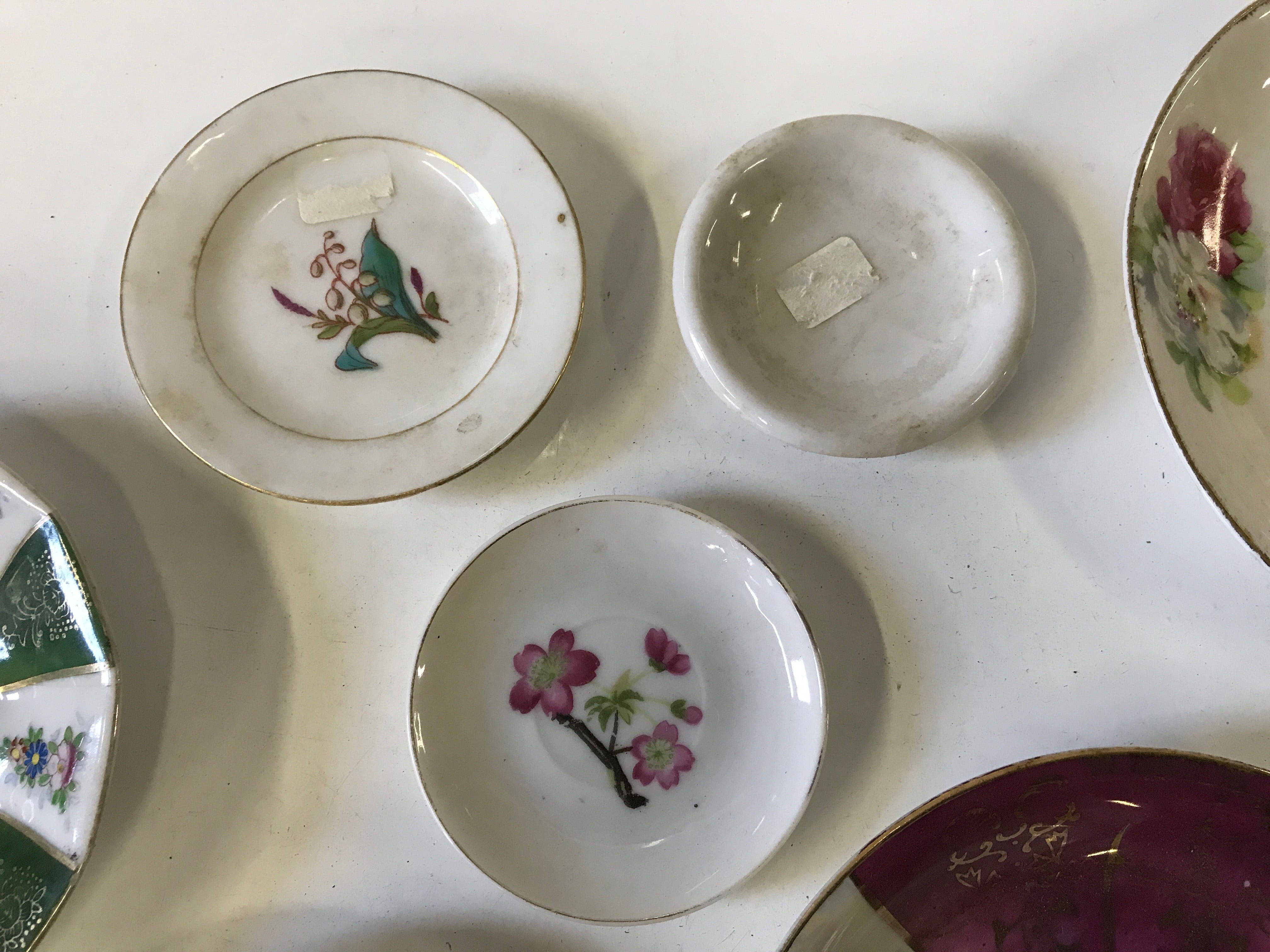 Set of 7 Miniature Plates for Display or Small Food Party
