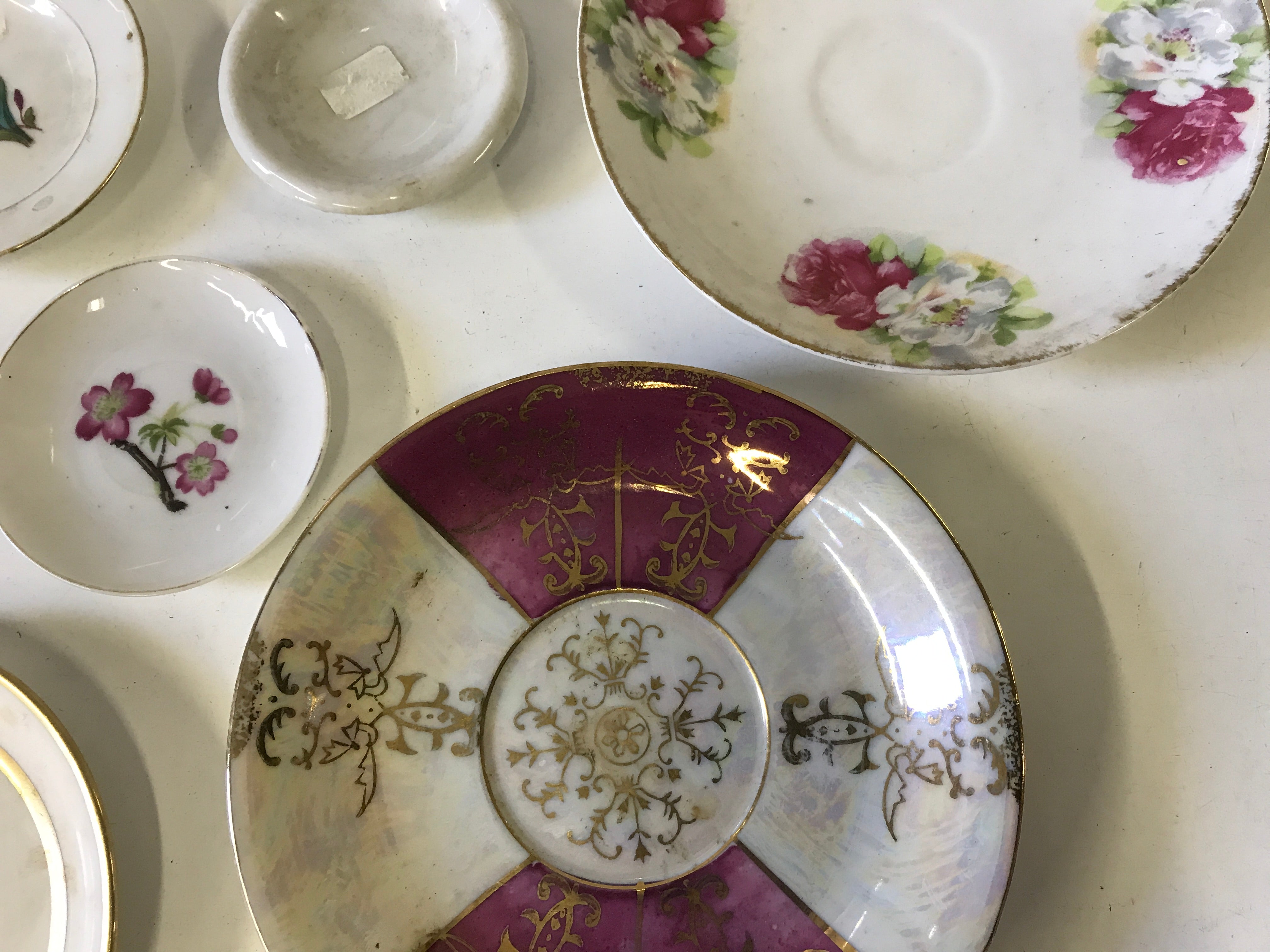 Set of 7 Miniature Plates for Display or Small Food Party