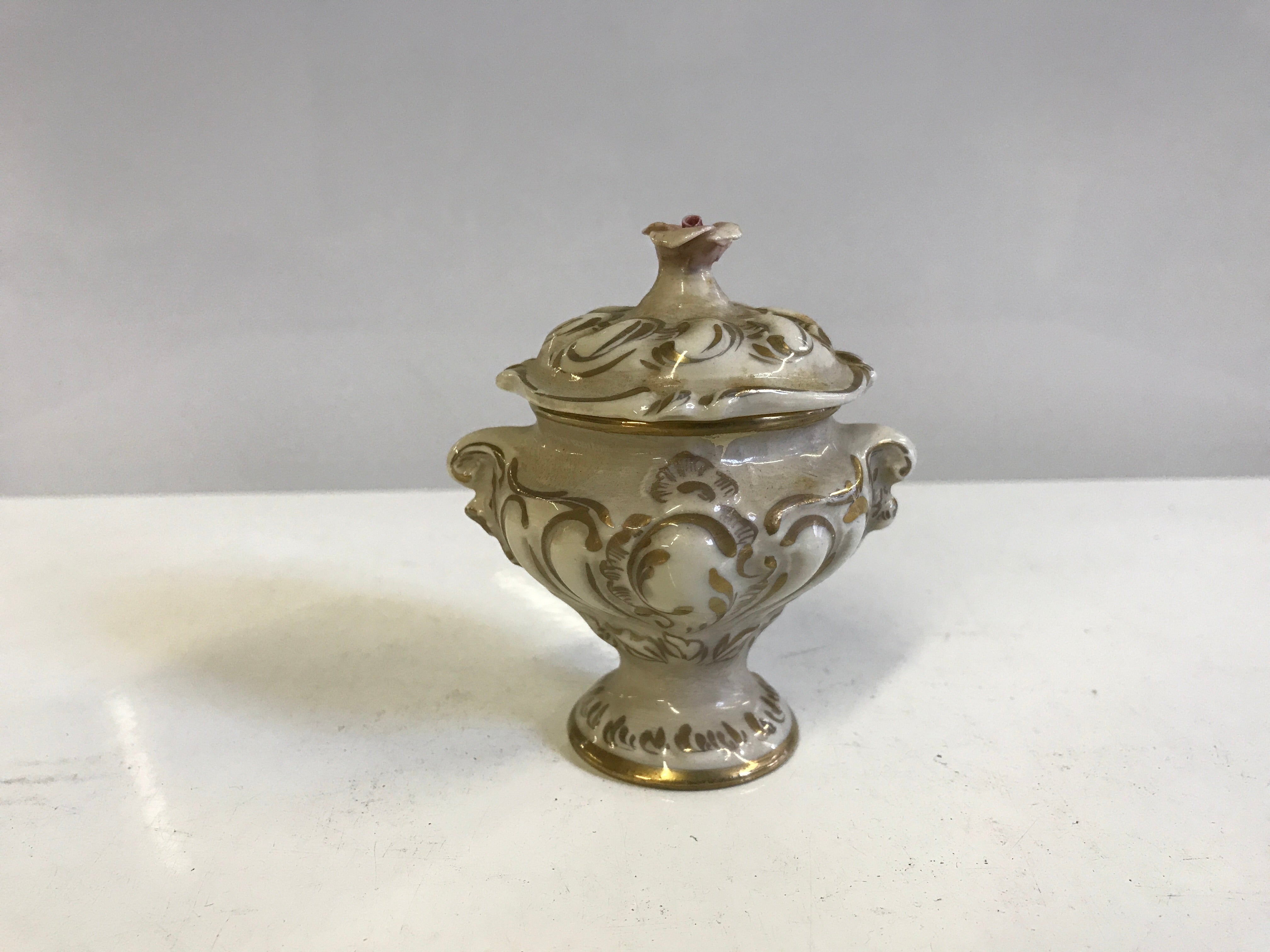 Gilded Trinket Jar with Lid