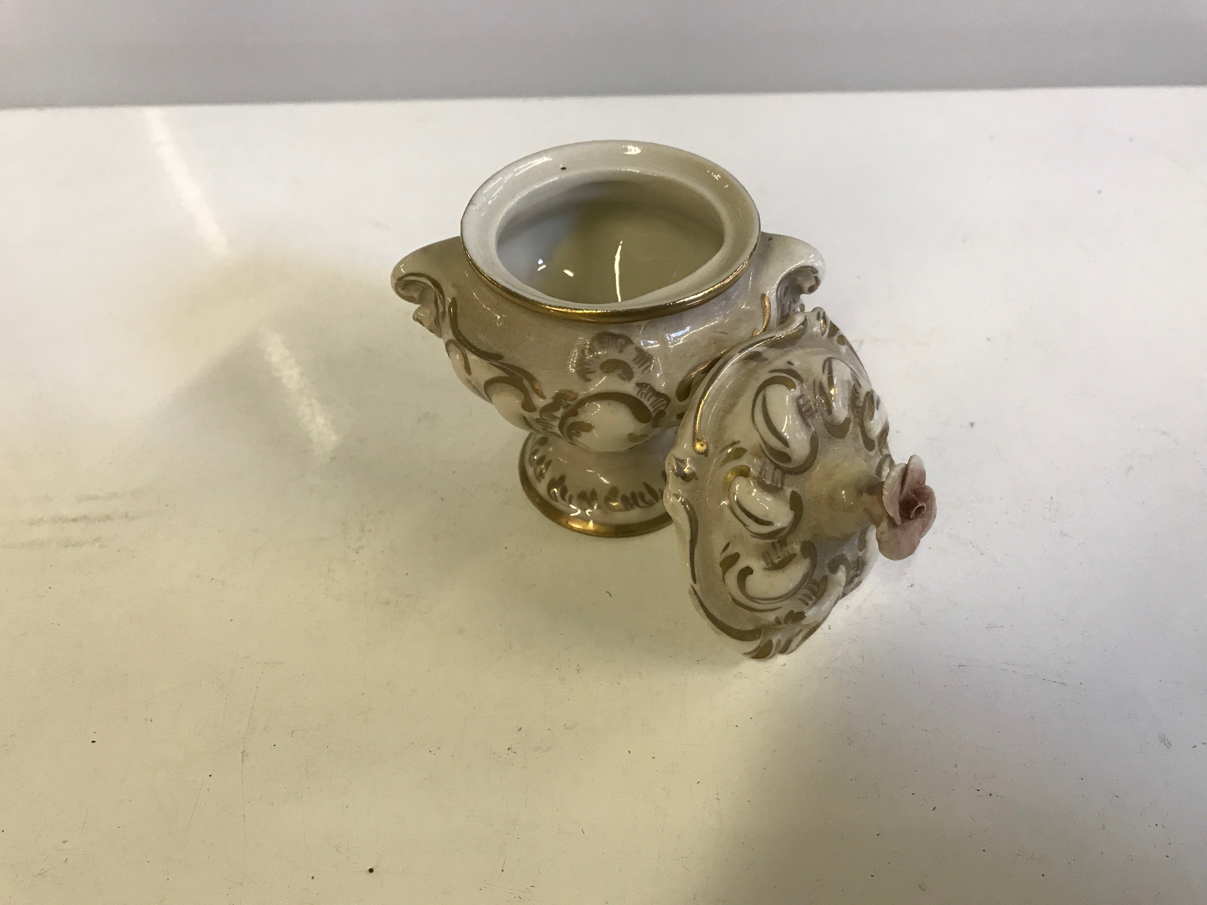 Gilded Trinket Jar with Lid
