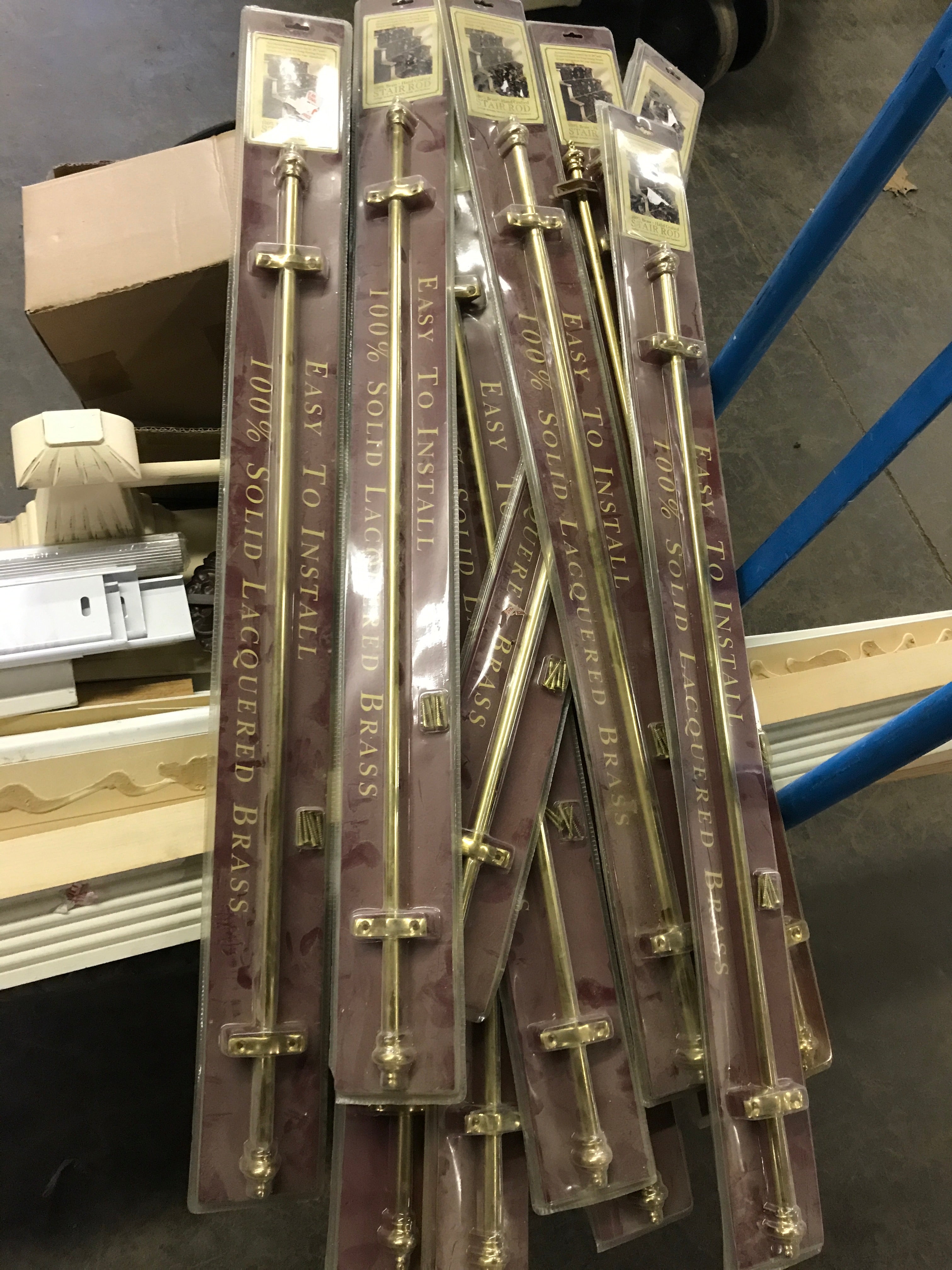 Lot of Brass Stair Rods 12 count
